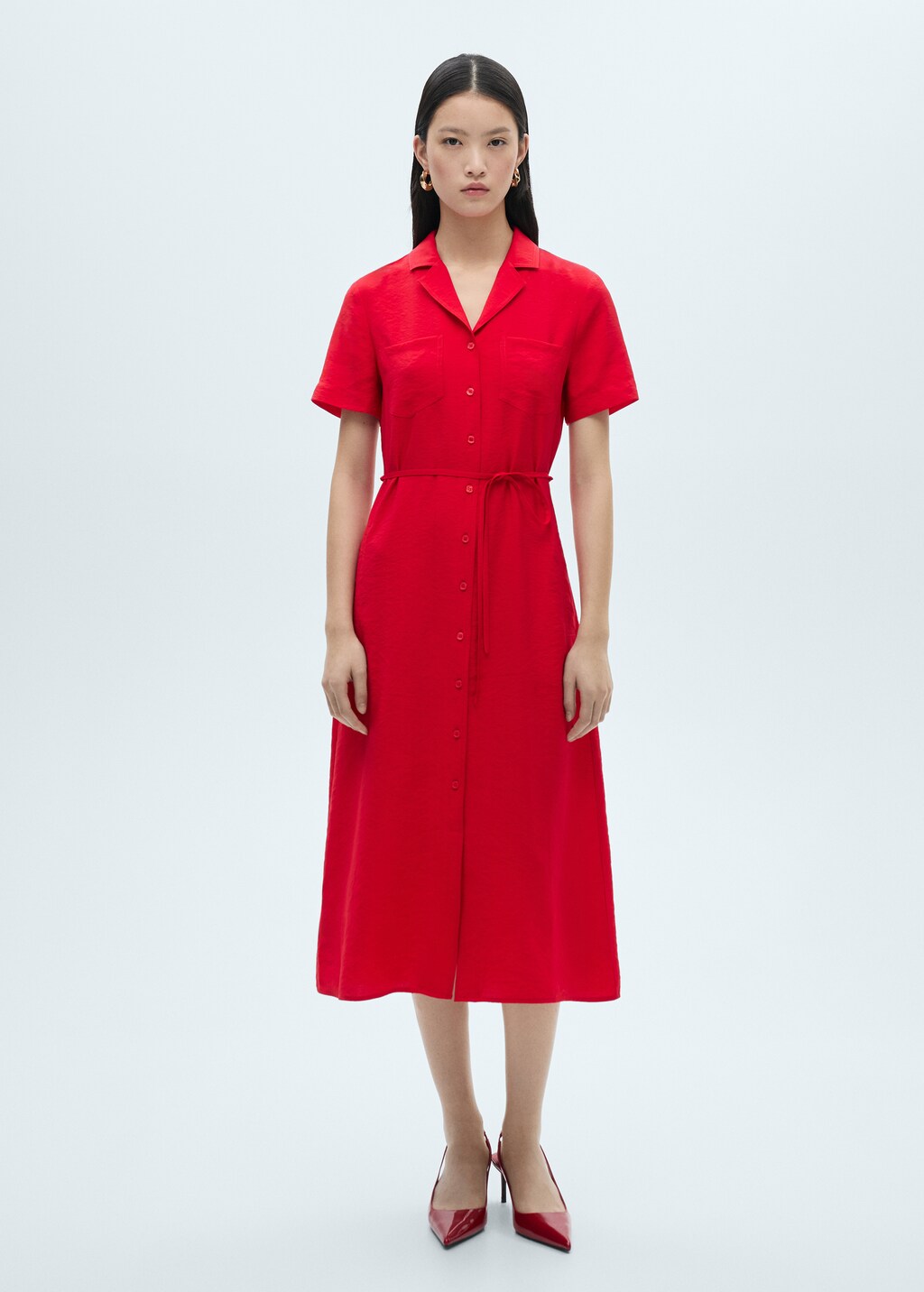 Pockets shirt dress