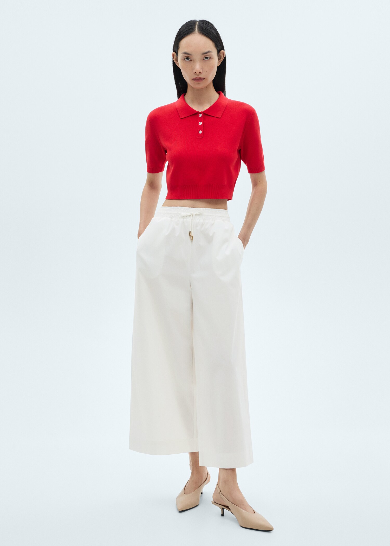 Culotte trousers with pockets - General plane