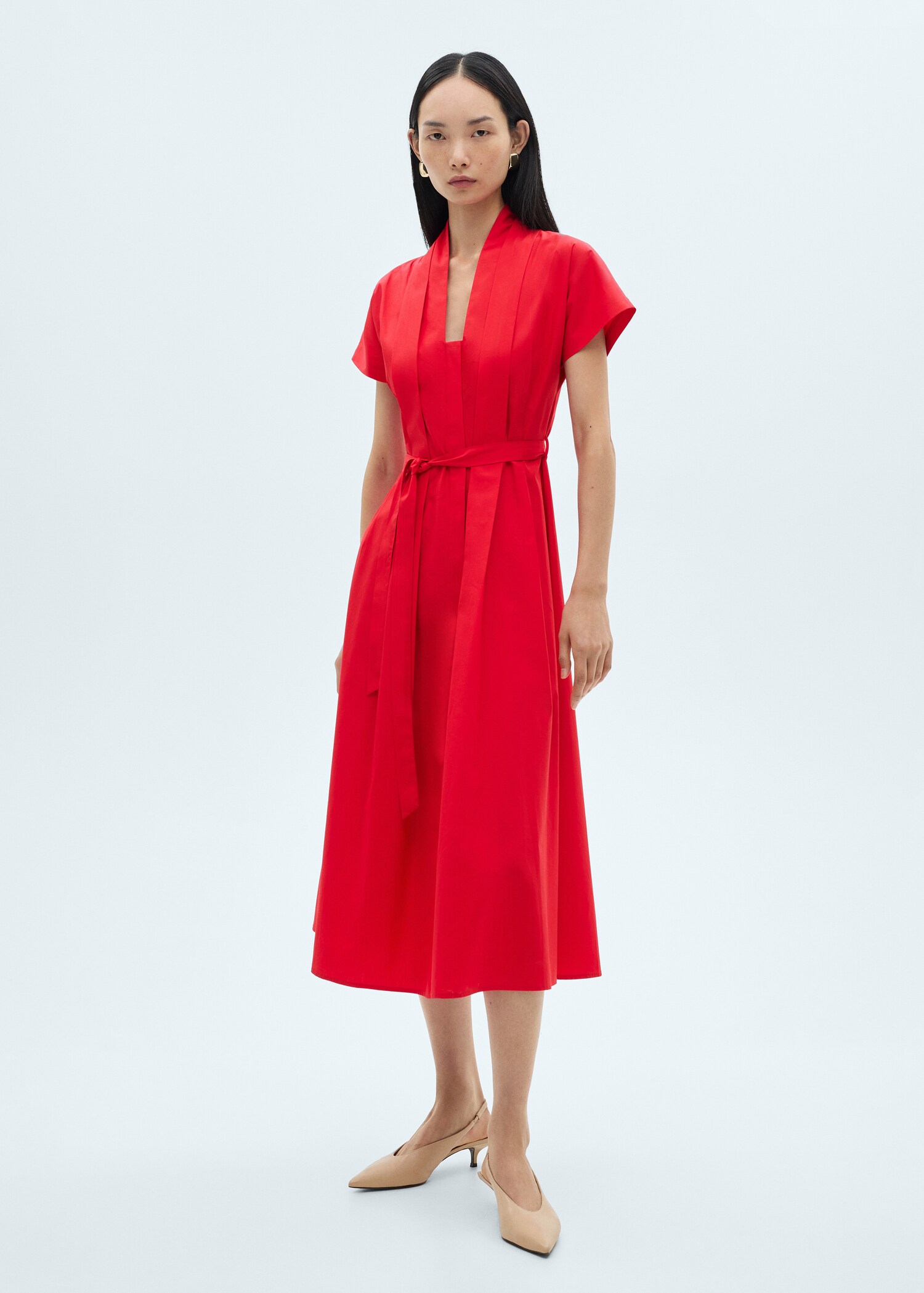 Bow pleats dress - General plane