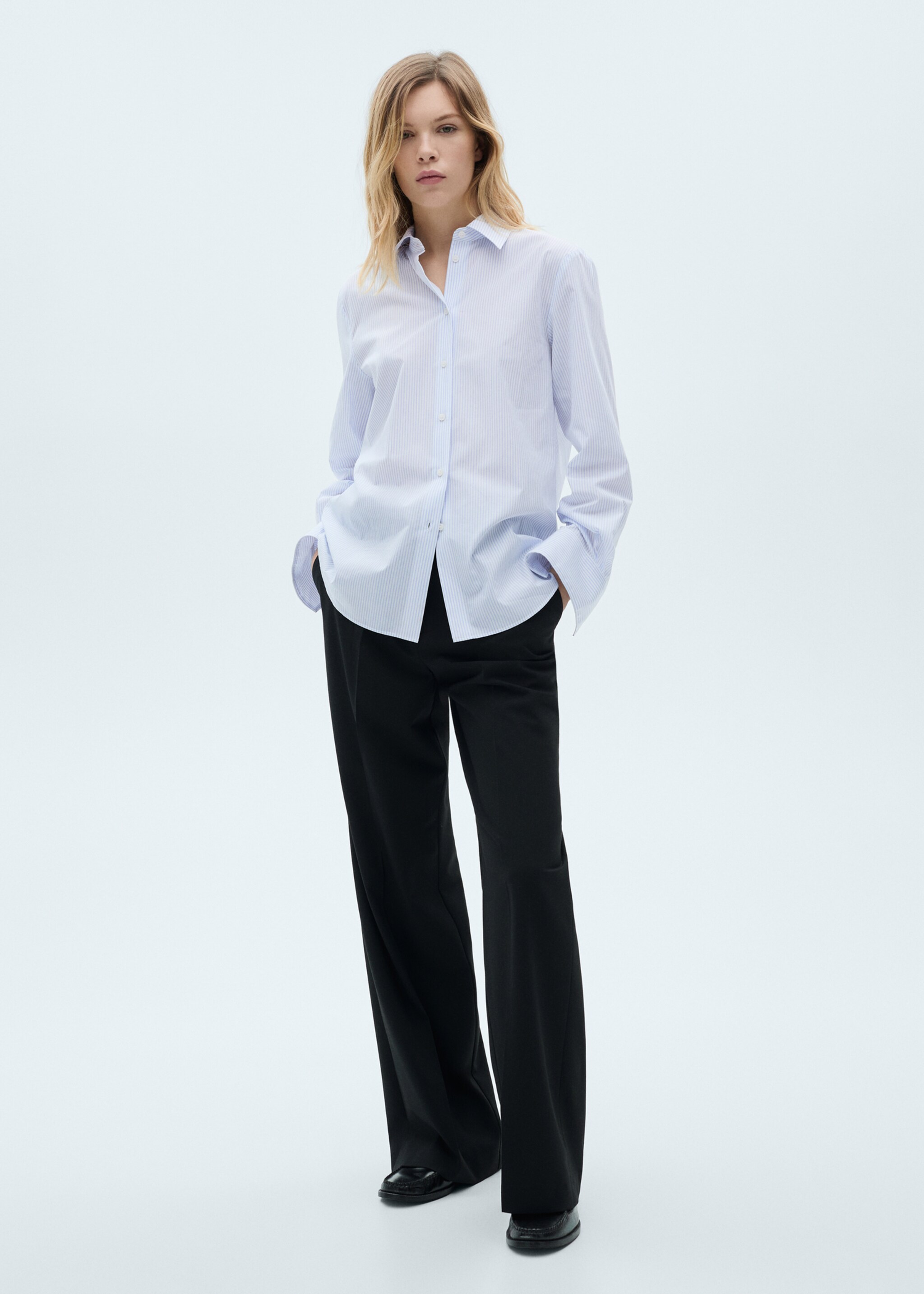 Regular cotton lyocell-blend shirt - General plane