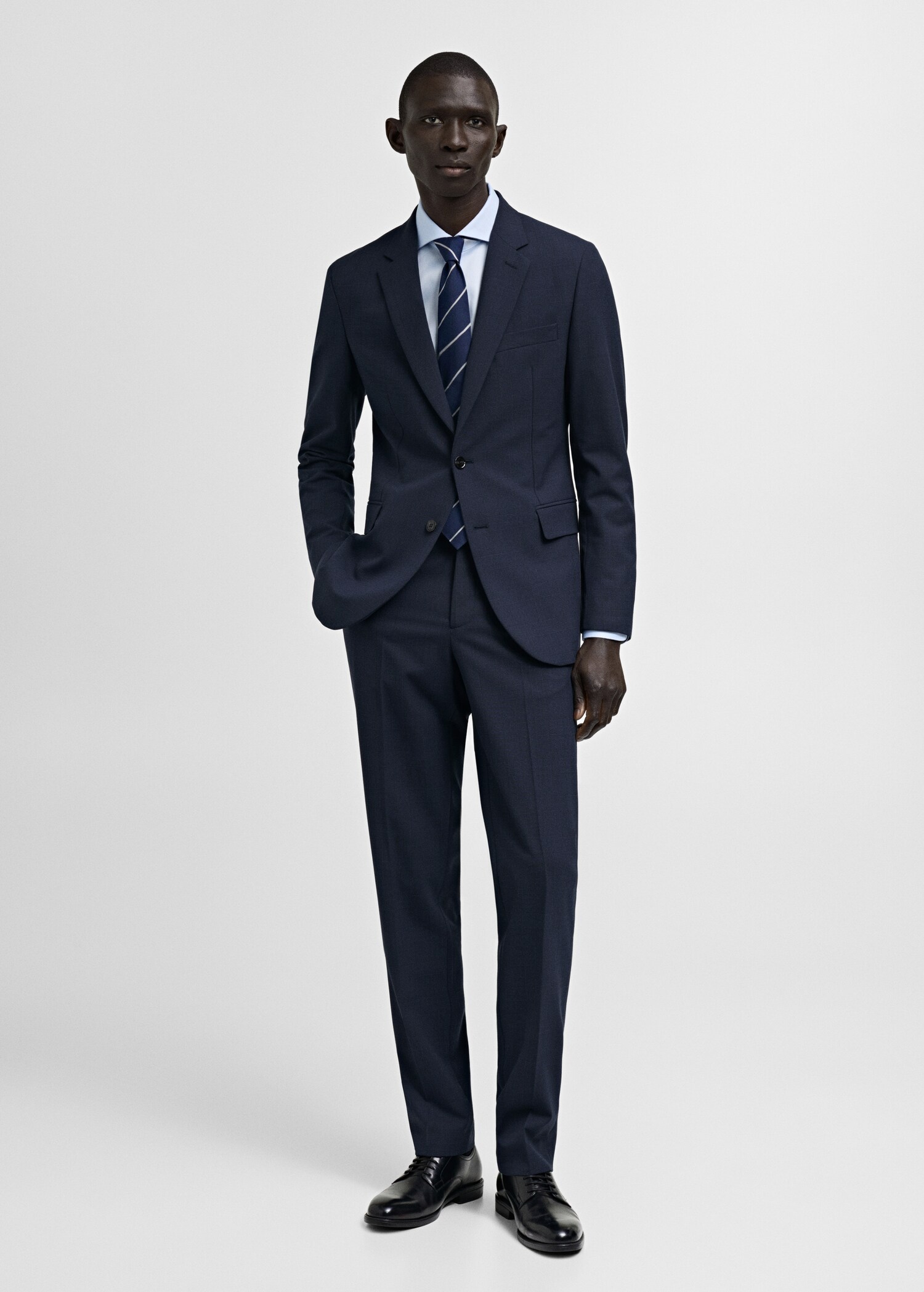 Milan slim-fit suit trousers - General plane