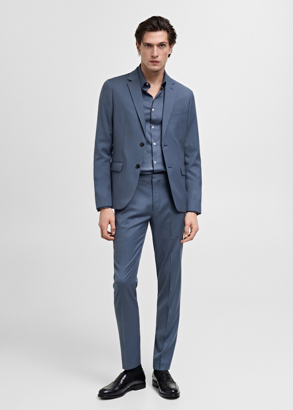 Slim fit cotton suit shirt