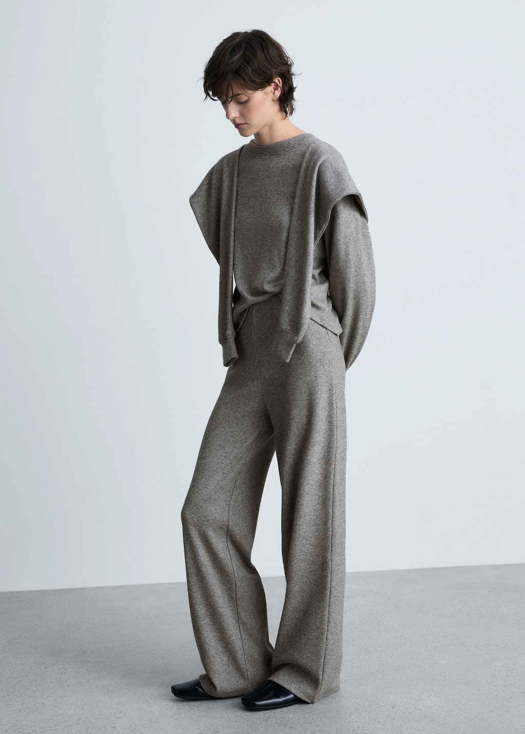 パンツ MOTHER Women Straight Pants 106781421 Grey Straight knitted trousers - Women | MANGO Canada