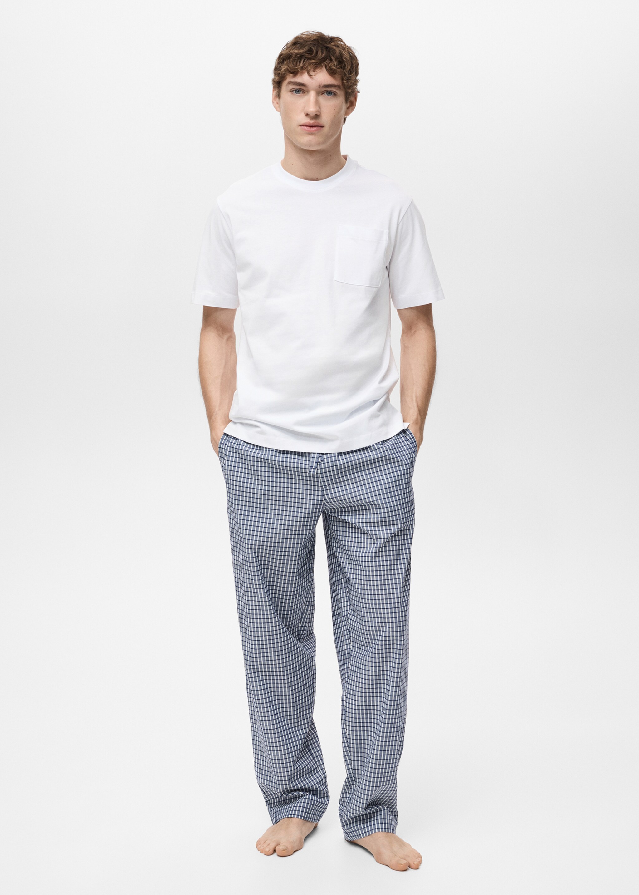 Lot pyjama combiné 100 % coton carreaux - Plan général