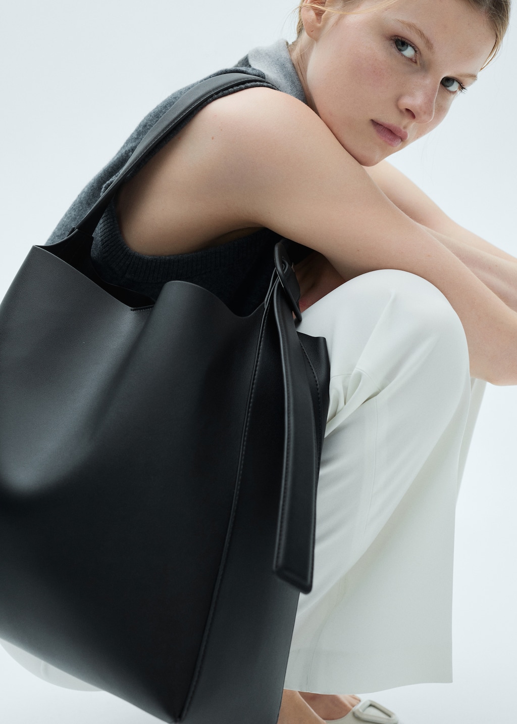 Shopper bag with buckle - Women | MANGO USA Shopper bag with buckle - Women | MANGO USA