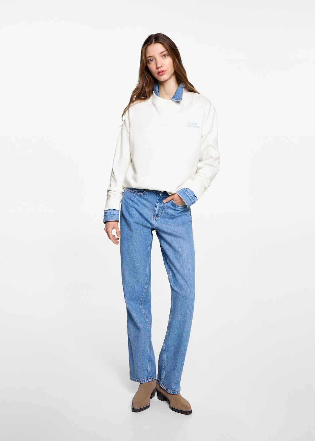 Message cotton sweatshirt