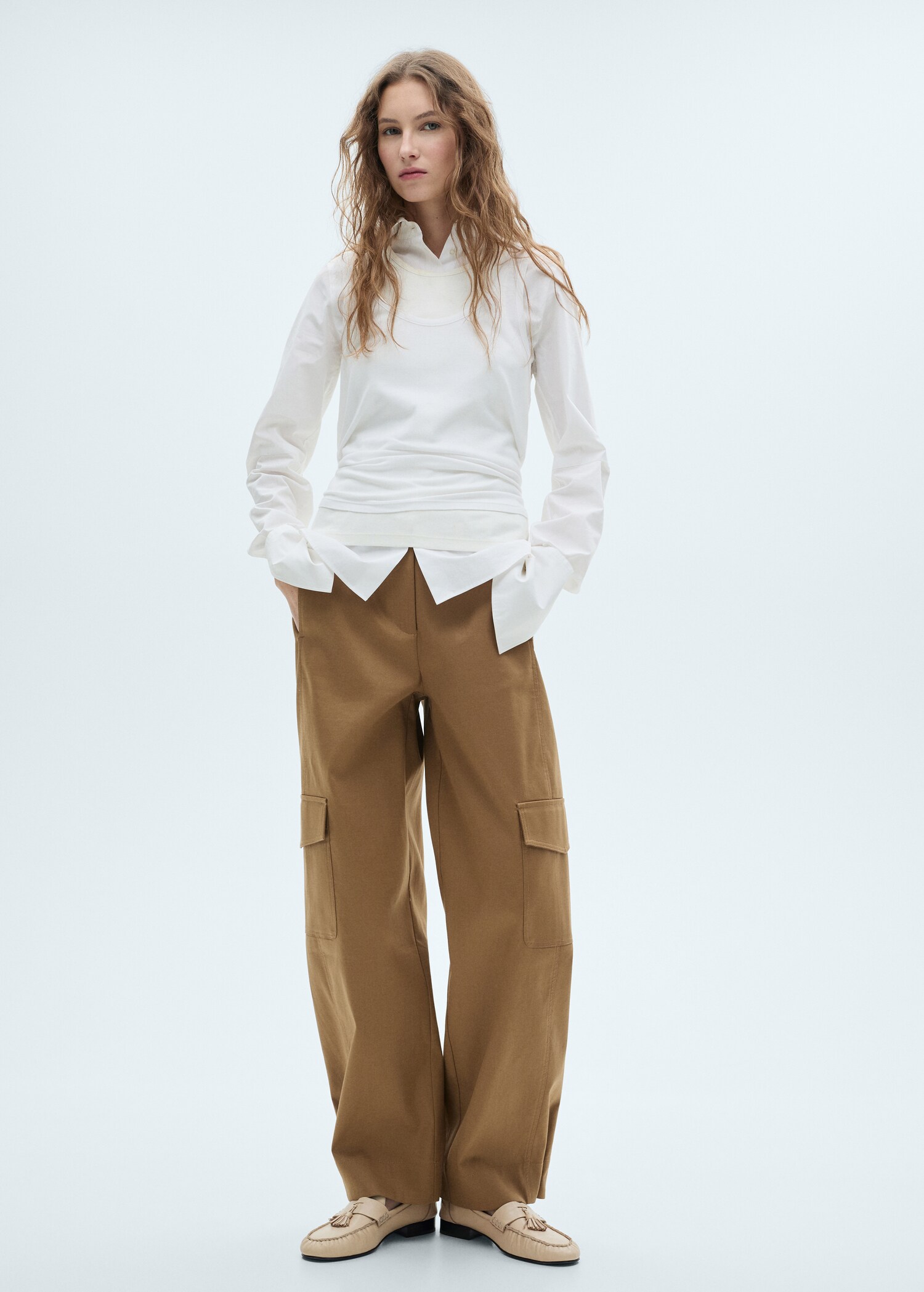 Leder-Loafer mit Quaste - Allgemeine Ansicht