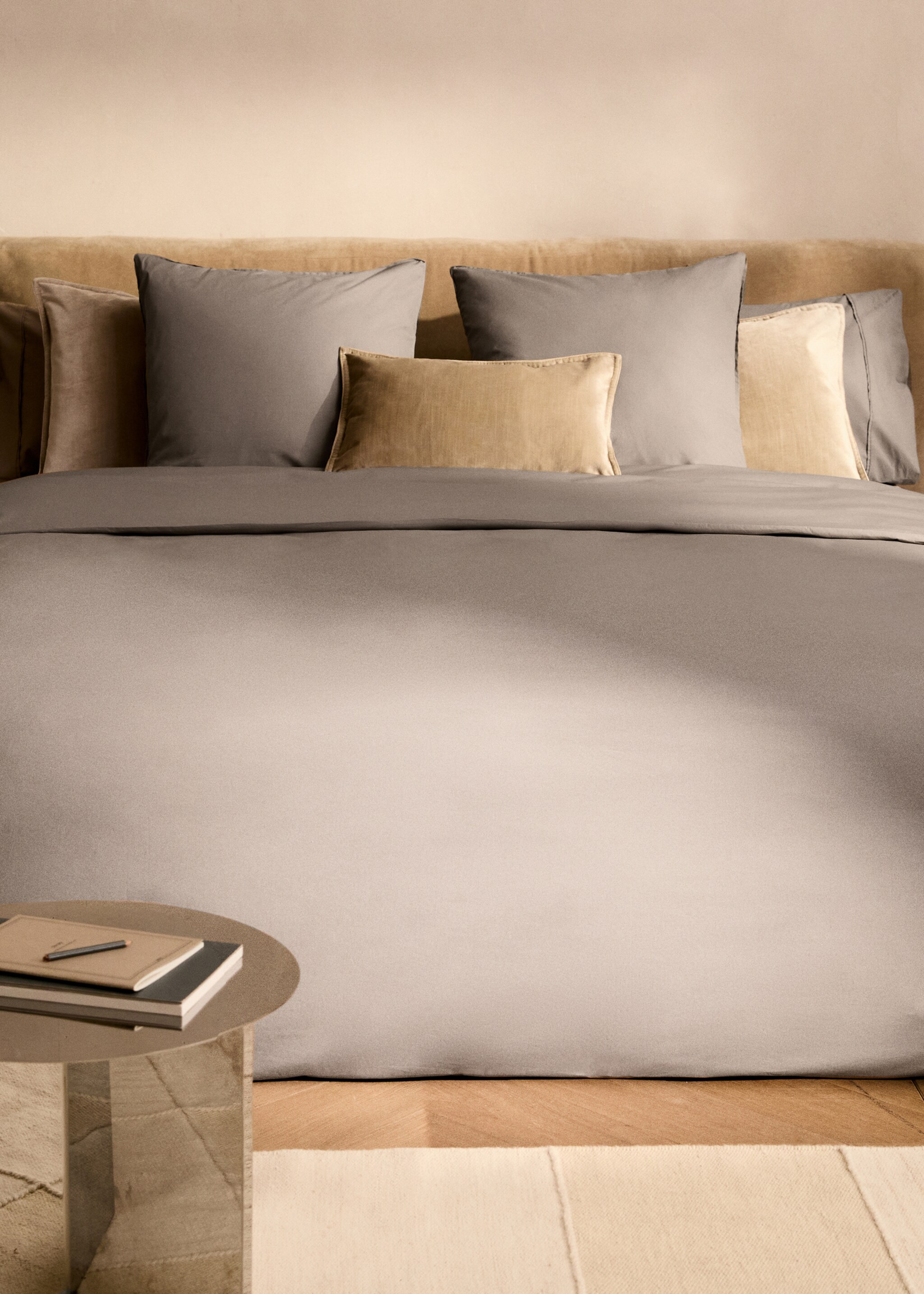 300-thread count cotton percale duvet cover for 150/160 cm bed - General plane
