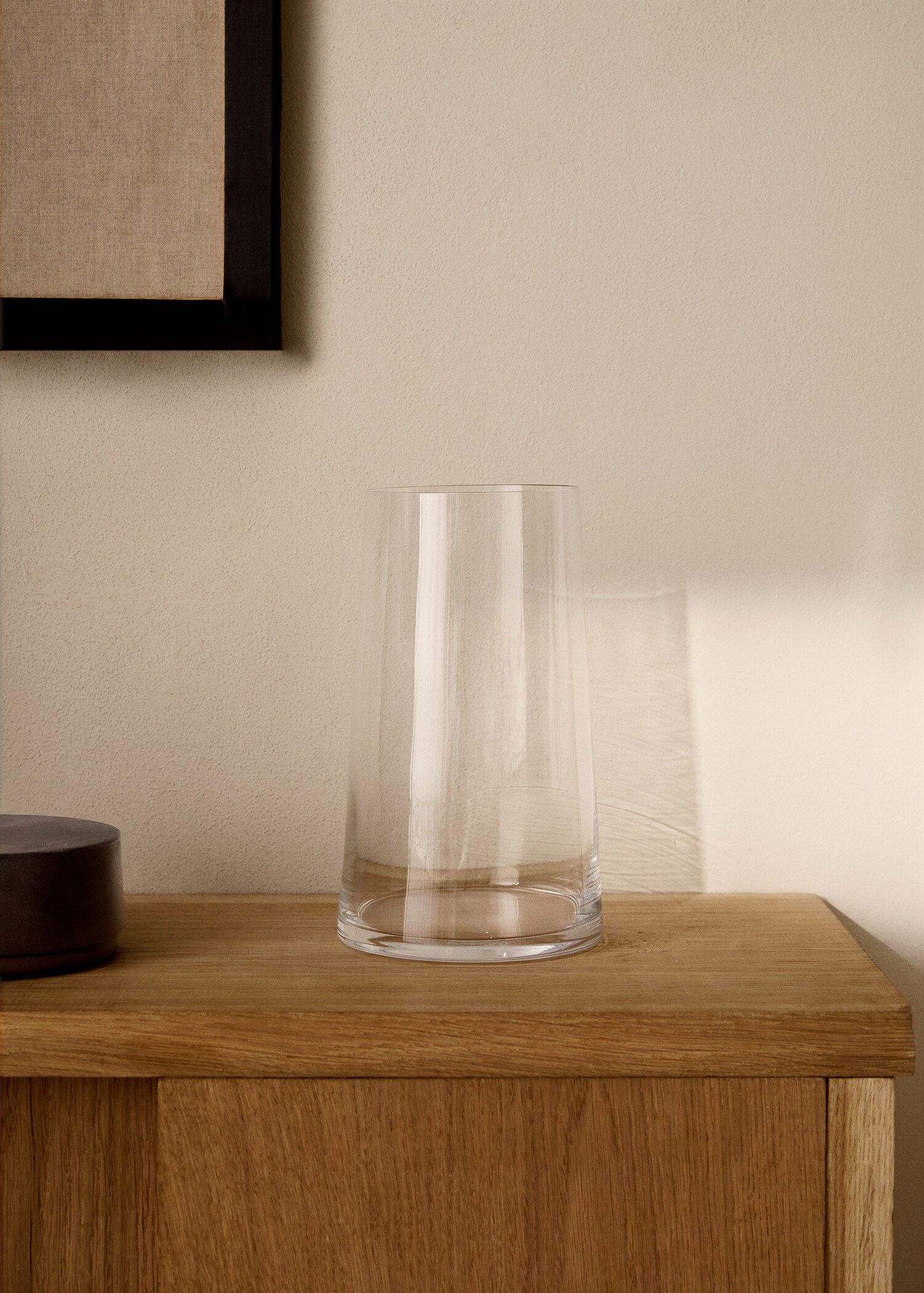 Medium conical crystal vase - General plane