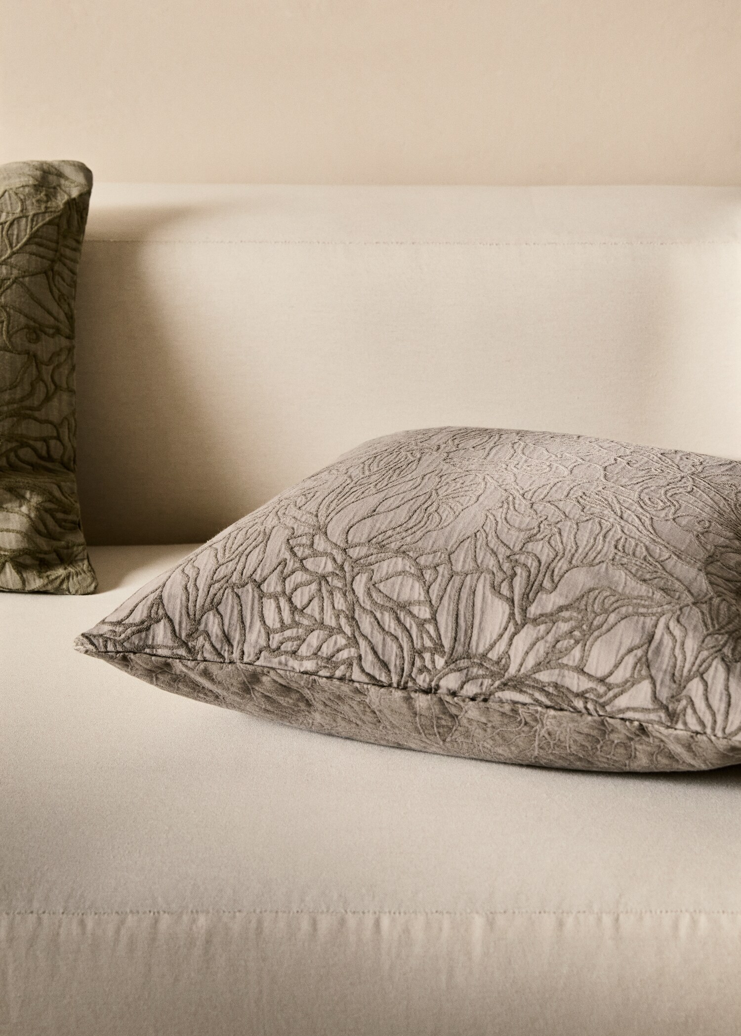 Kussenhoes van jacquard stof 50x50 cm - Overzichtstekening