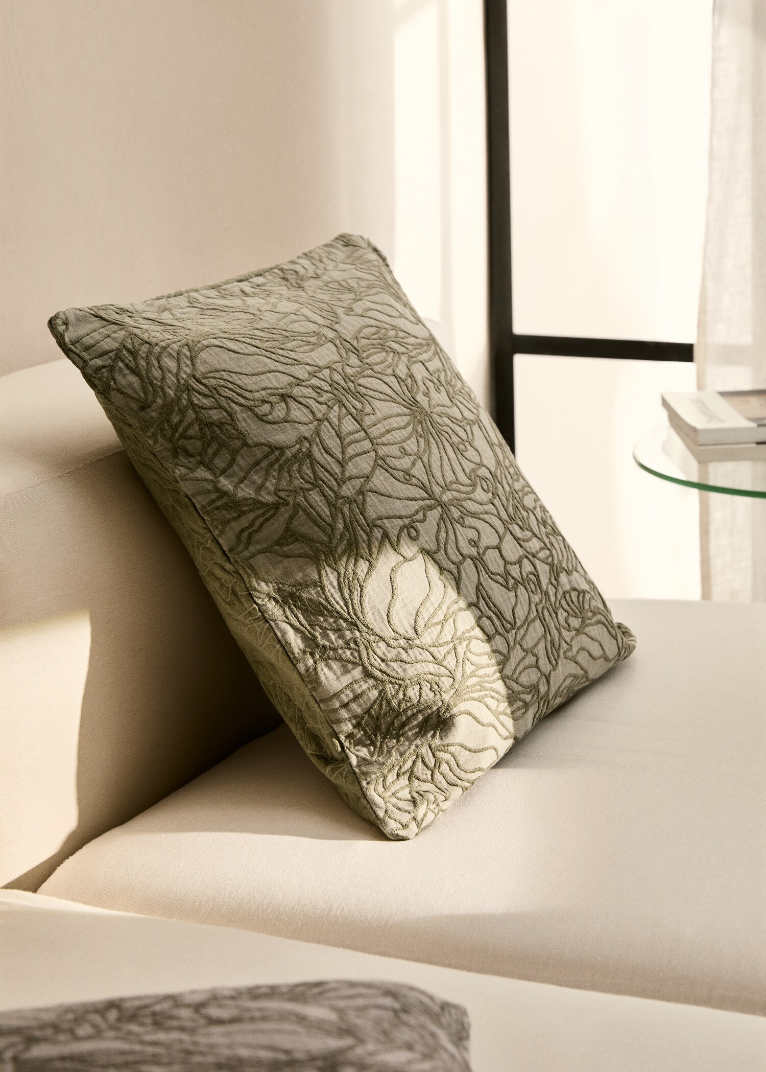 Kussenhoes van jacquard stof 50x50 cm - Overzichtstekening