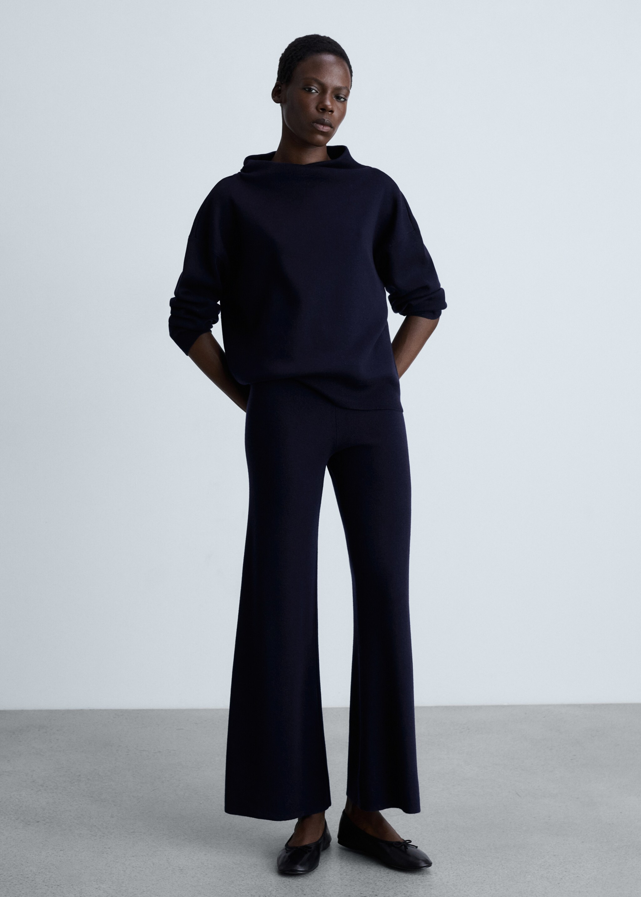 Strickhose aus Baumwolle mit Leinen - Allgemeine Ansicht