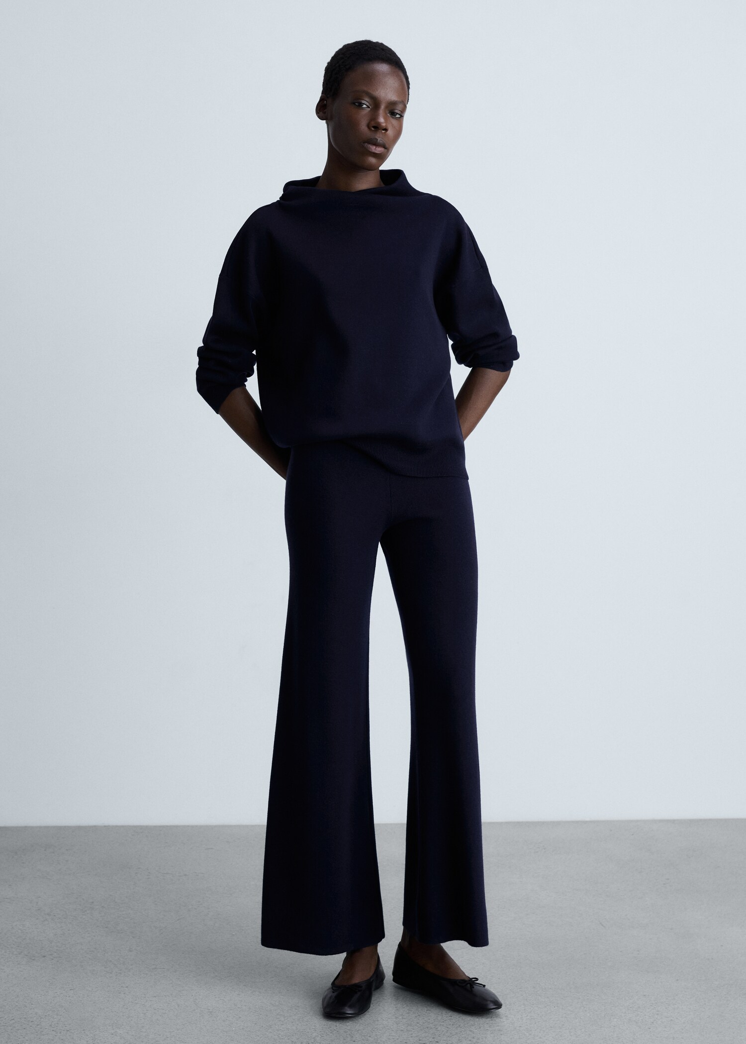 Strickhose aus Baumwolle mit Leinen - Allgemeine Ansicht