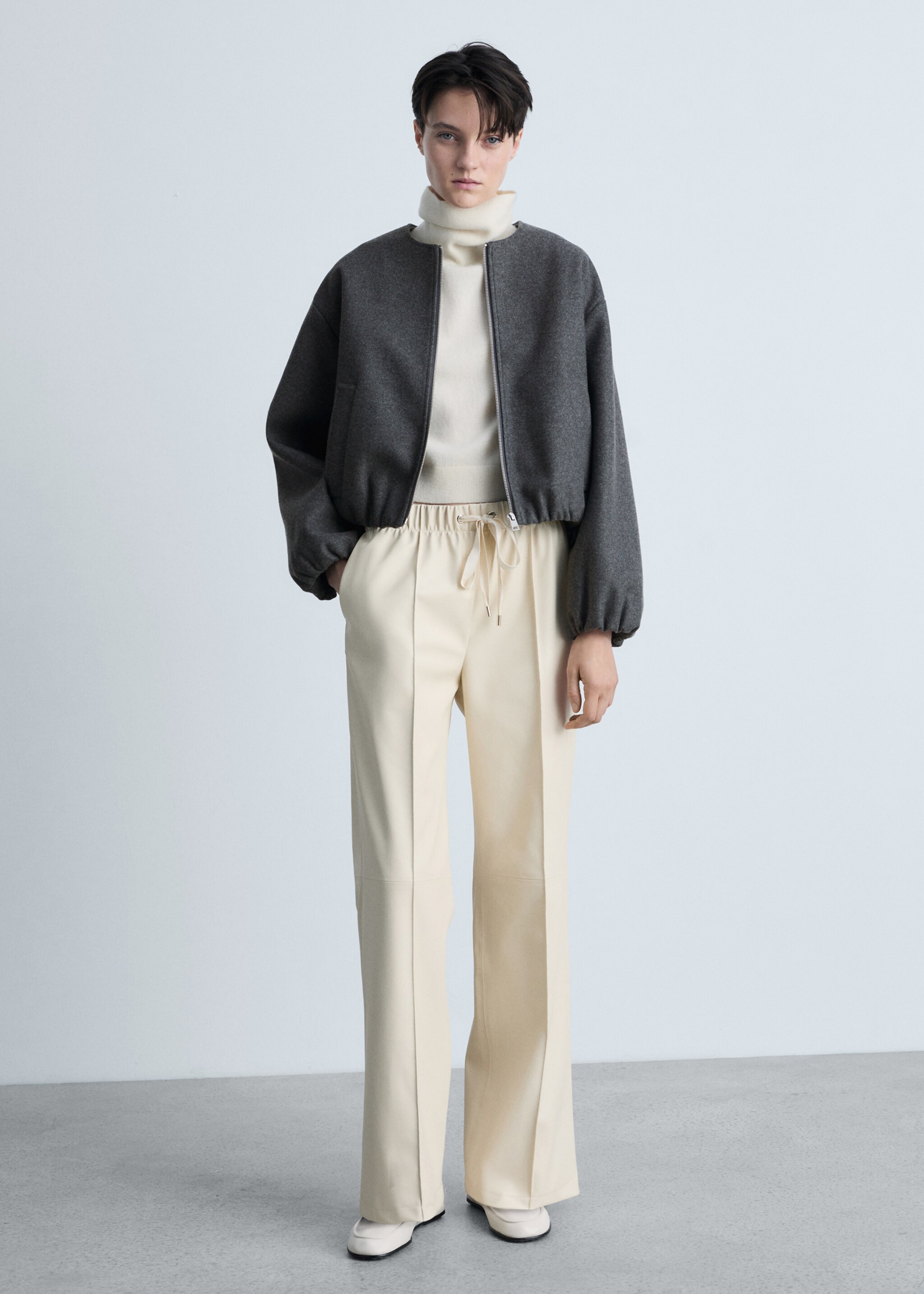 Gathered bomber jacket - General plane