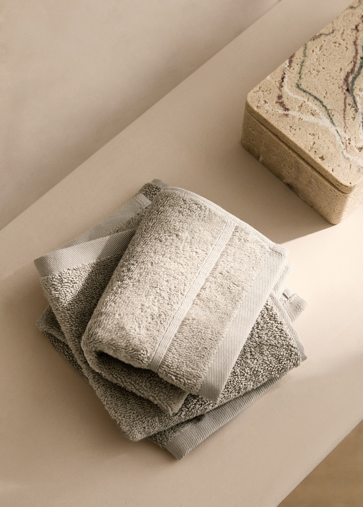 Pack of 3 cotton terry towels - General plane