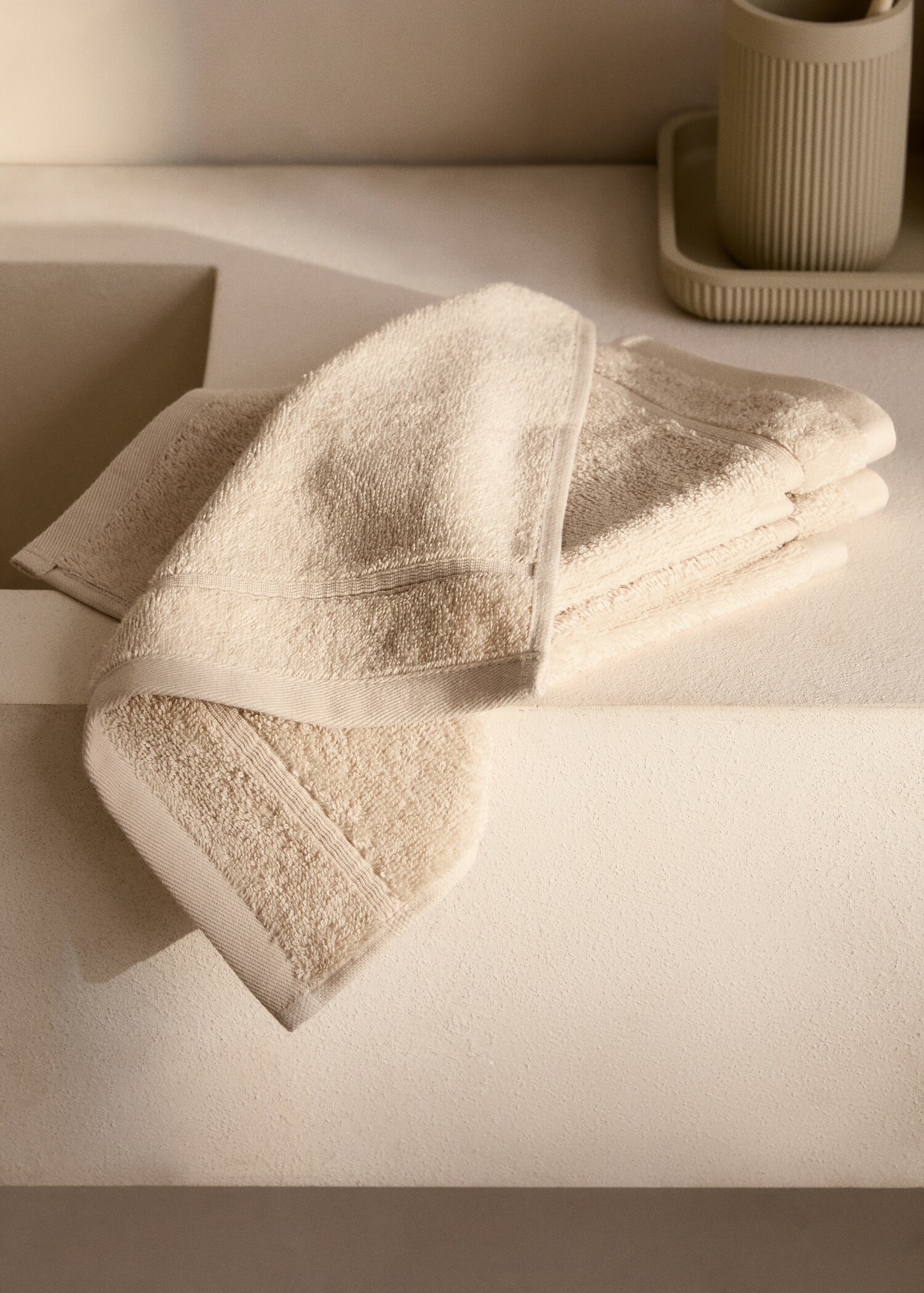 Pack of 3 cotton terry towels - General plane