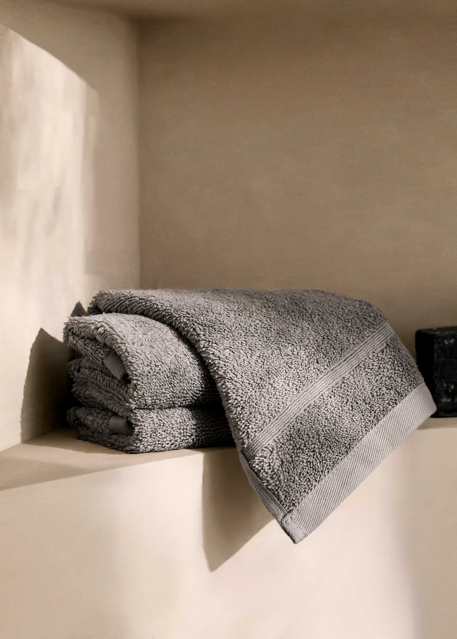 Lot de 3 serviettes coton bouclette - Plan général