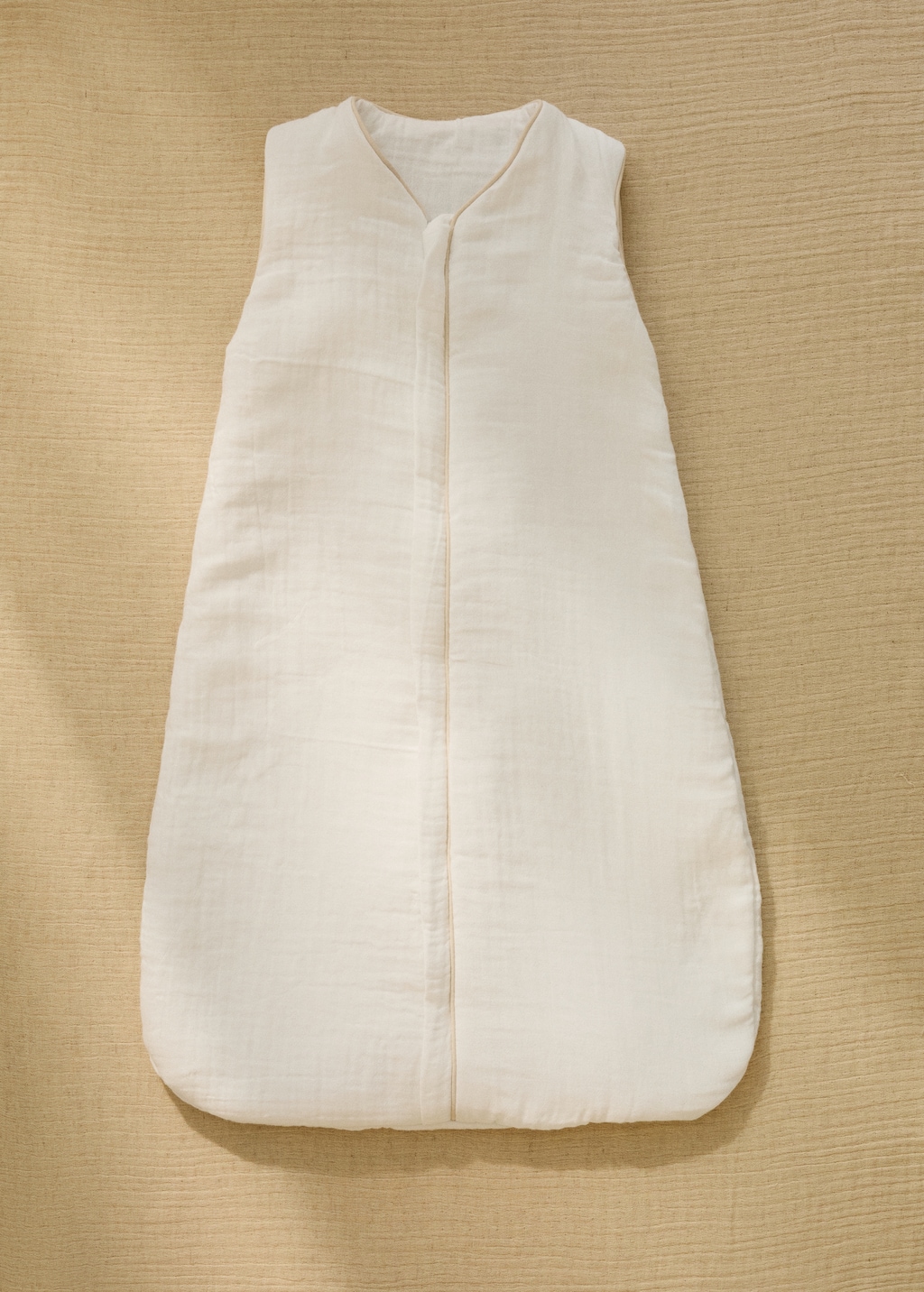 Cotton gauze baby sleeping with contrast piping