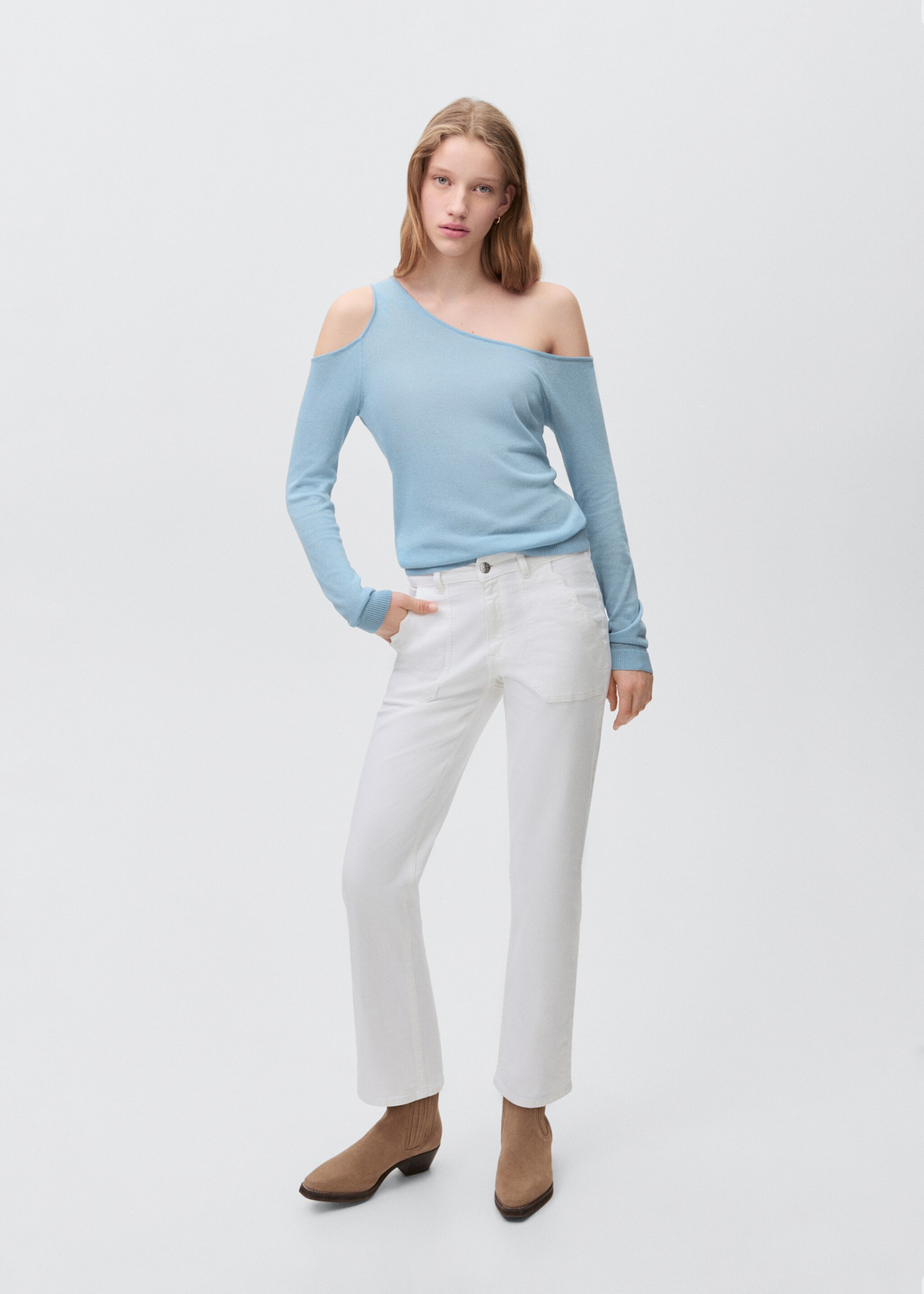 Pull-over maille asymétrique - Plan général