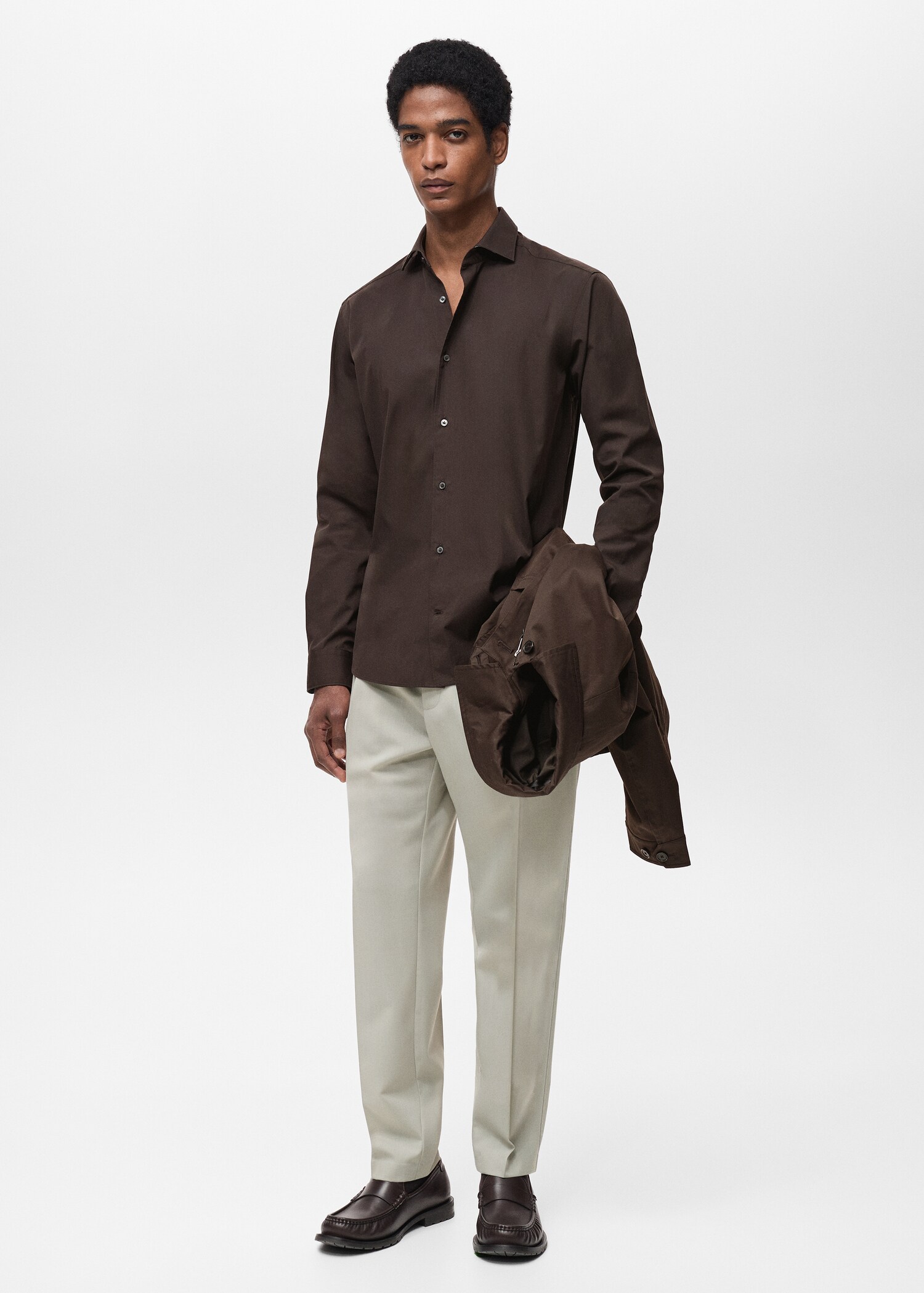 Chemise regular-fit 100 % coton - Plan général