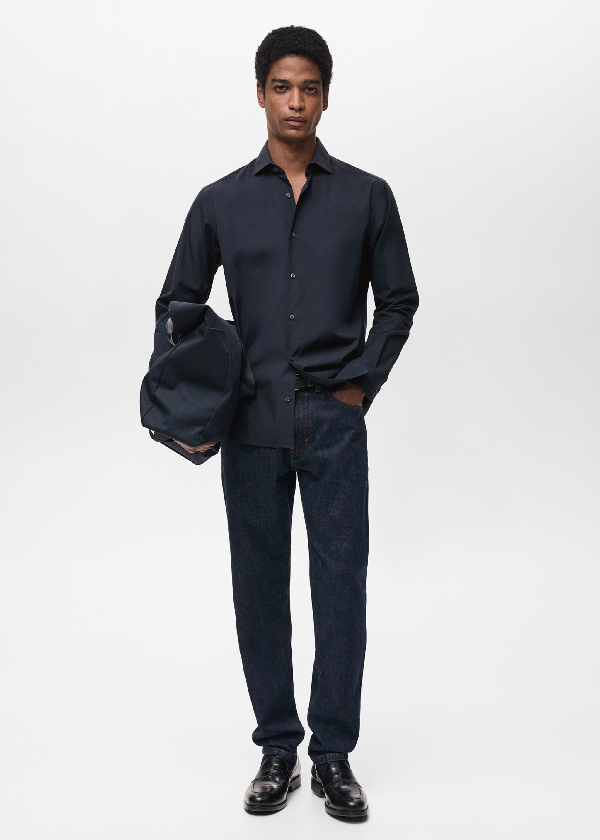 Camisa regular 100% algodón - Plano general