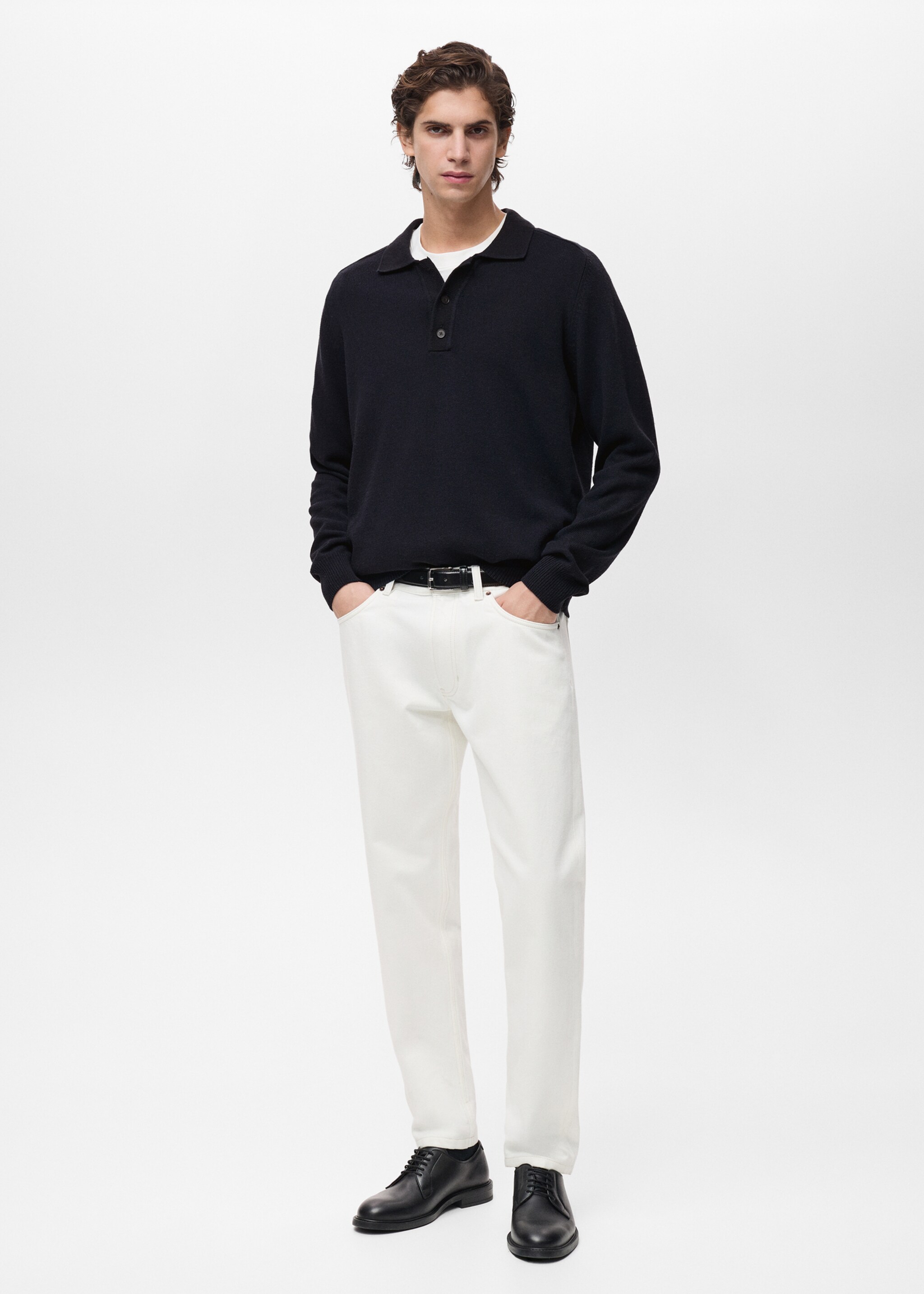 Cotton knitted polo shirt - General plane