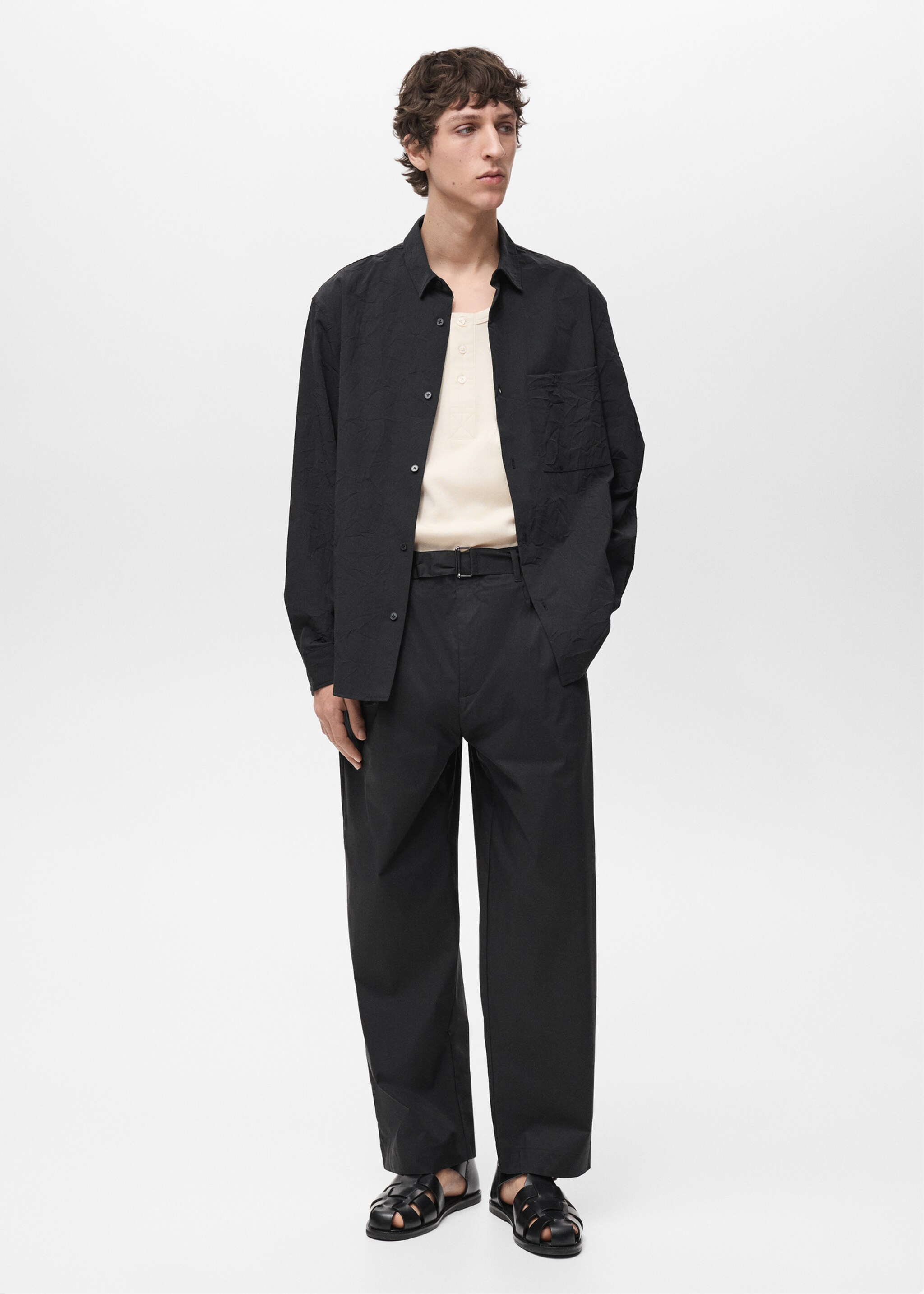 Creased-effect shirt - General plane