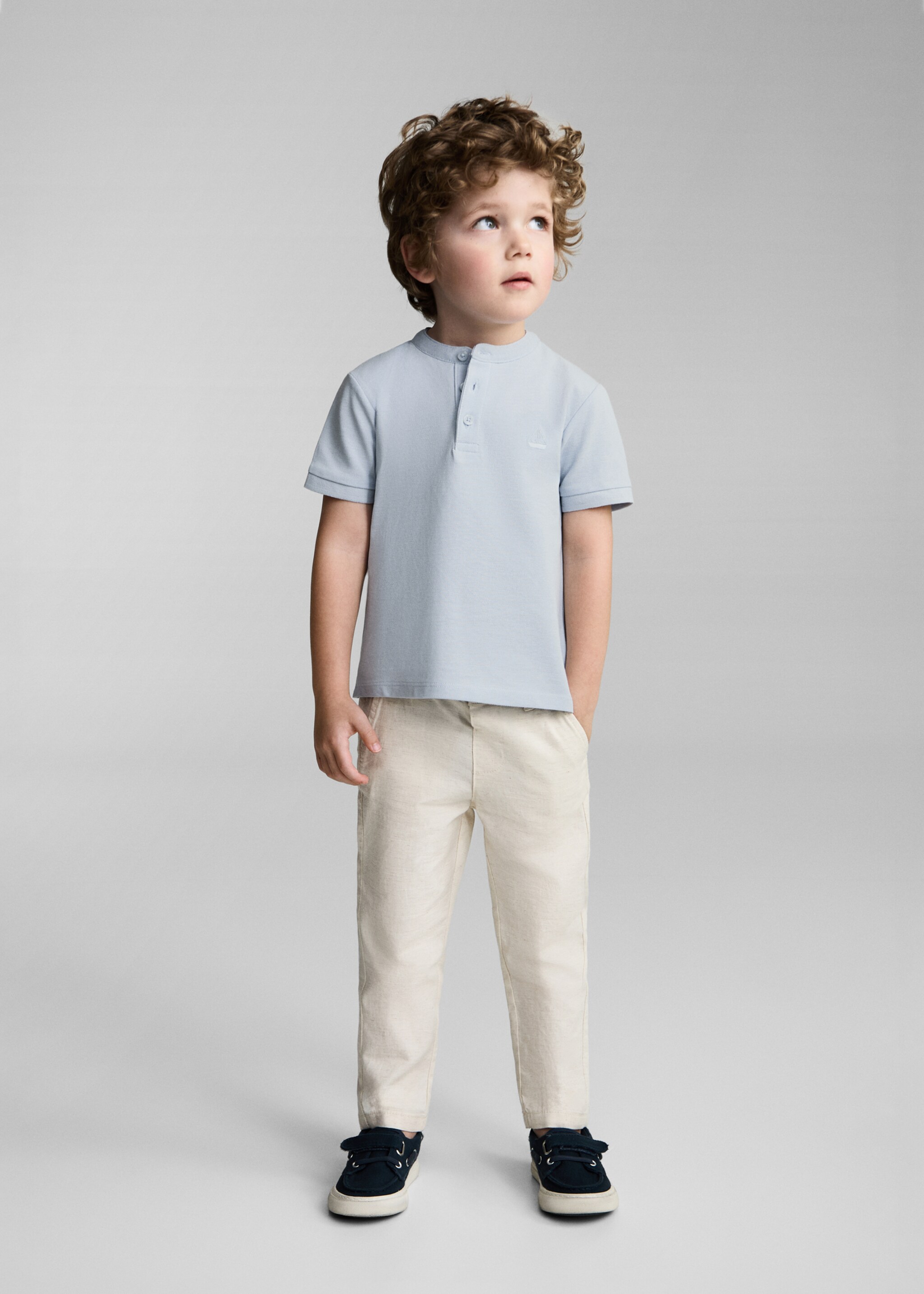 Polo algodón cuello mao - Plano general
