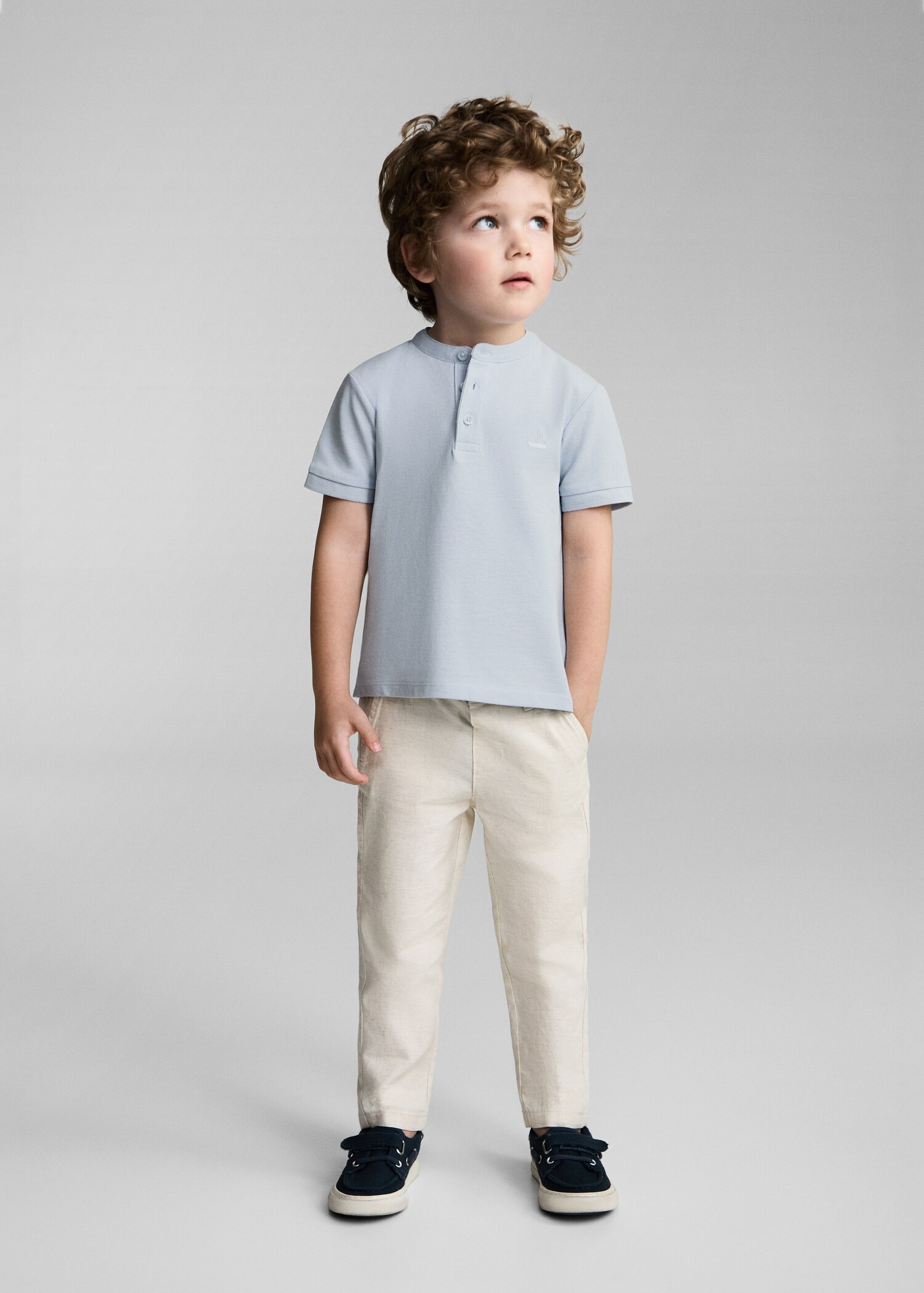 Polo coton col mao - Plan général