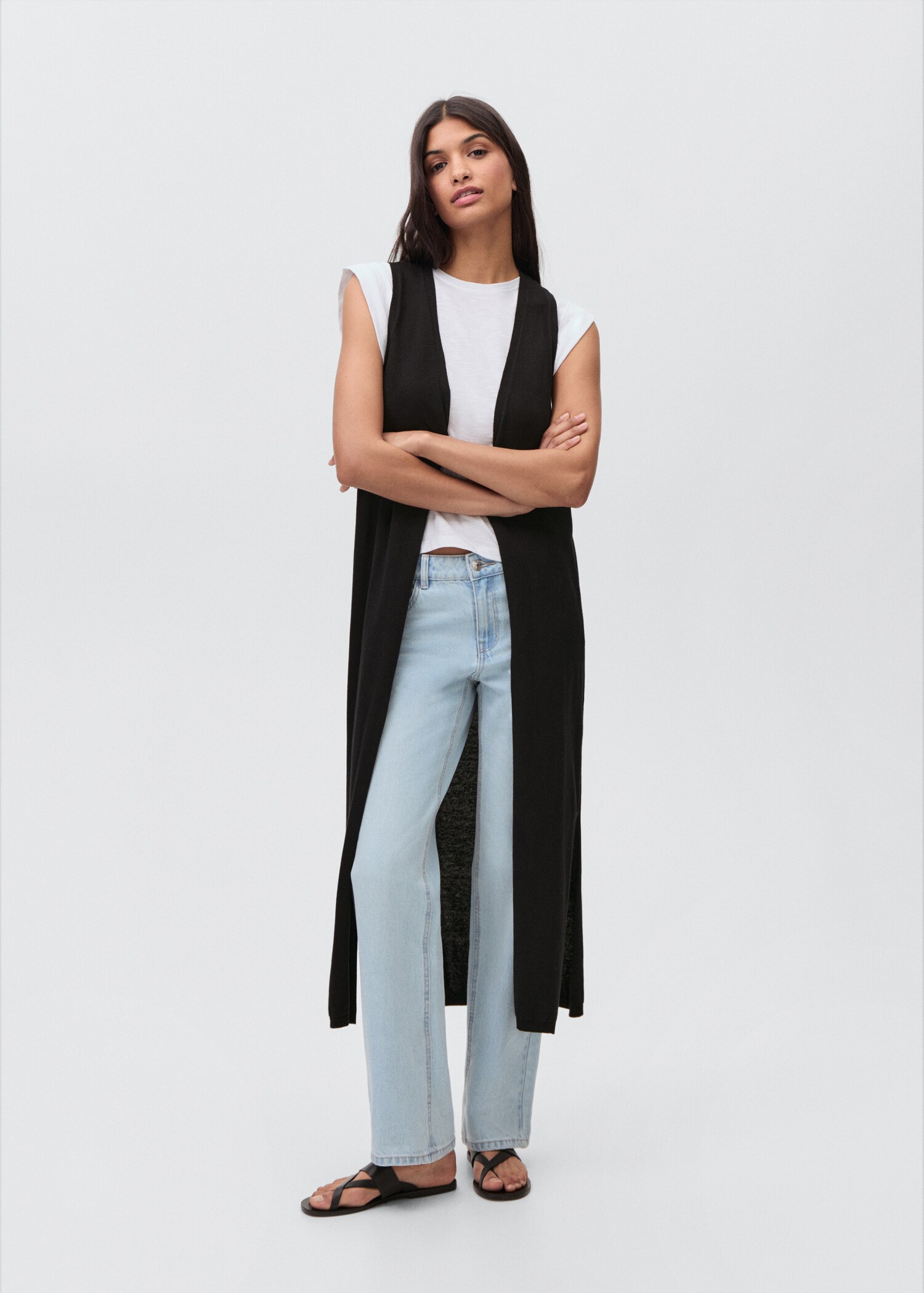 Gilet long coton - Plan général