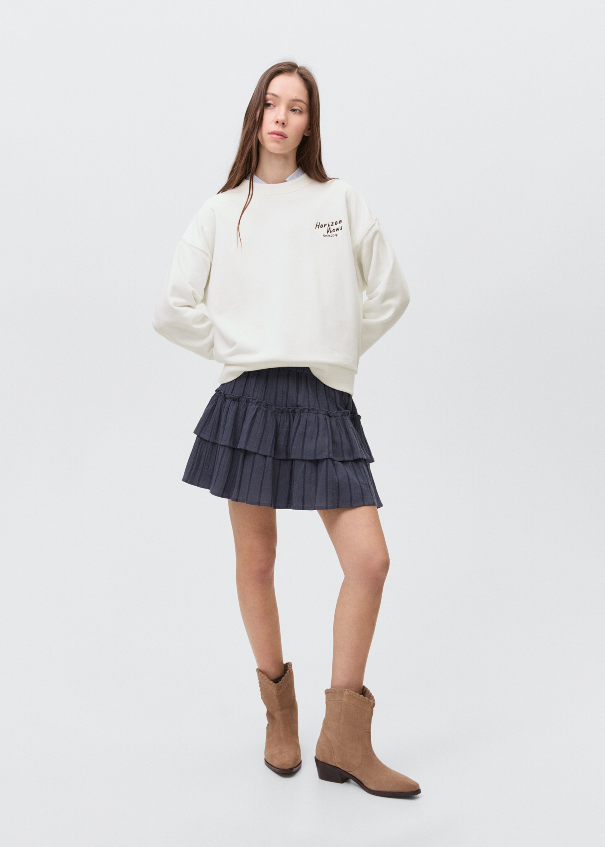 Sweat-shirt coton imprimé - Plan général