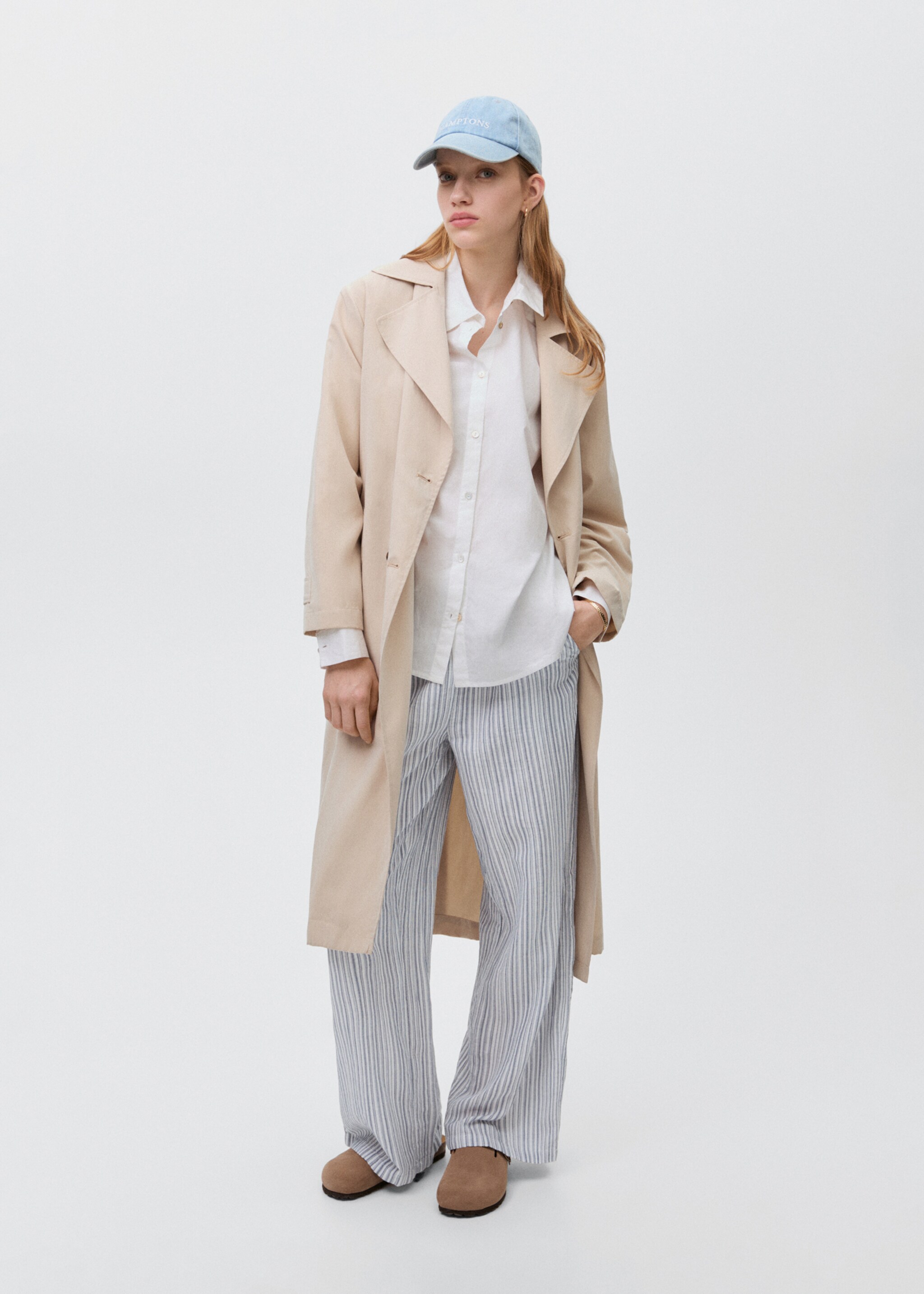 Striped cotton trousers - General plane