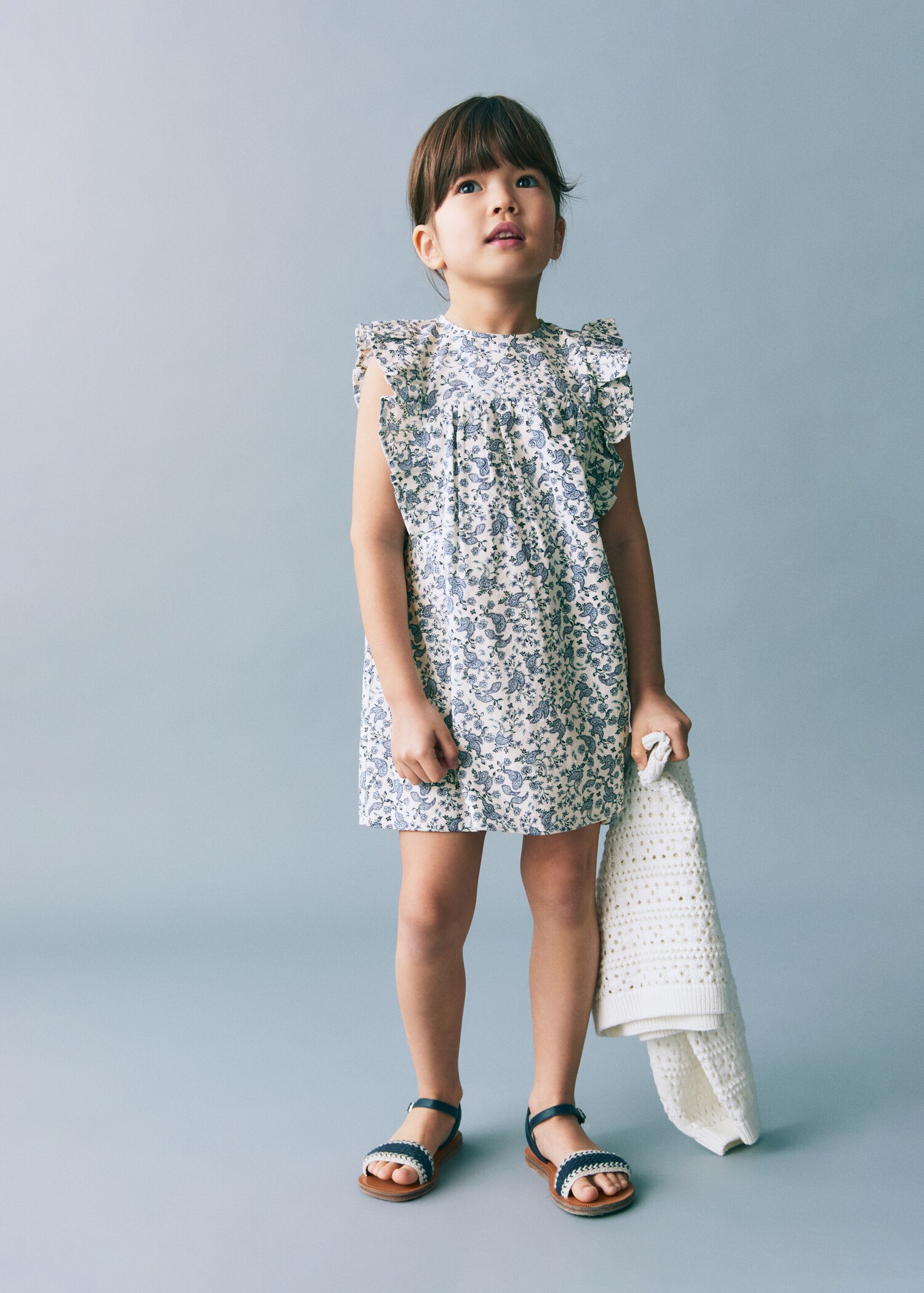 Ruffled printed dress - General plane