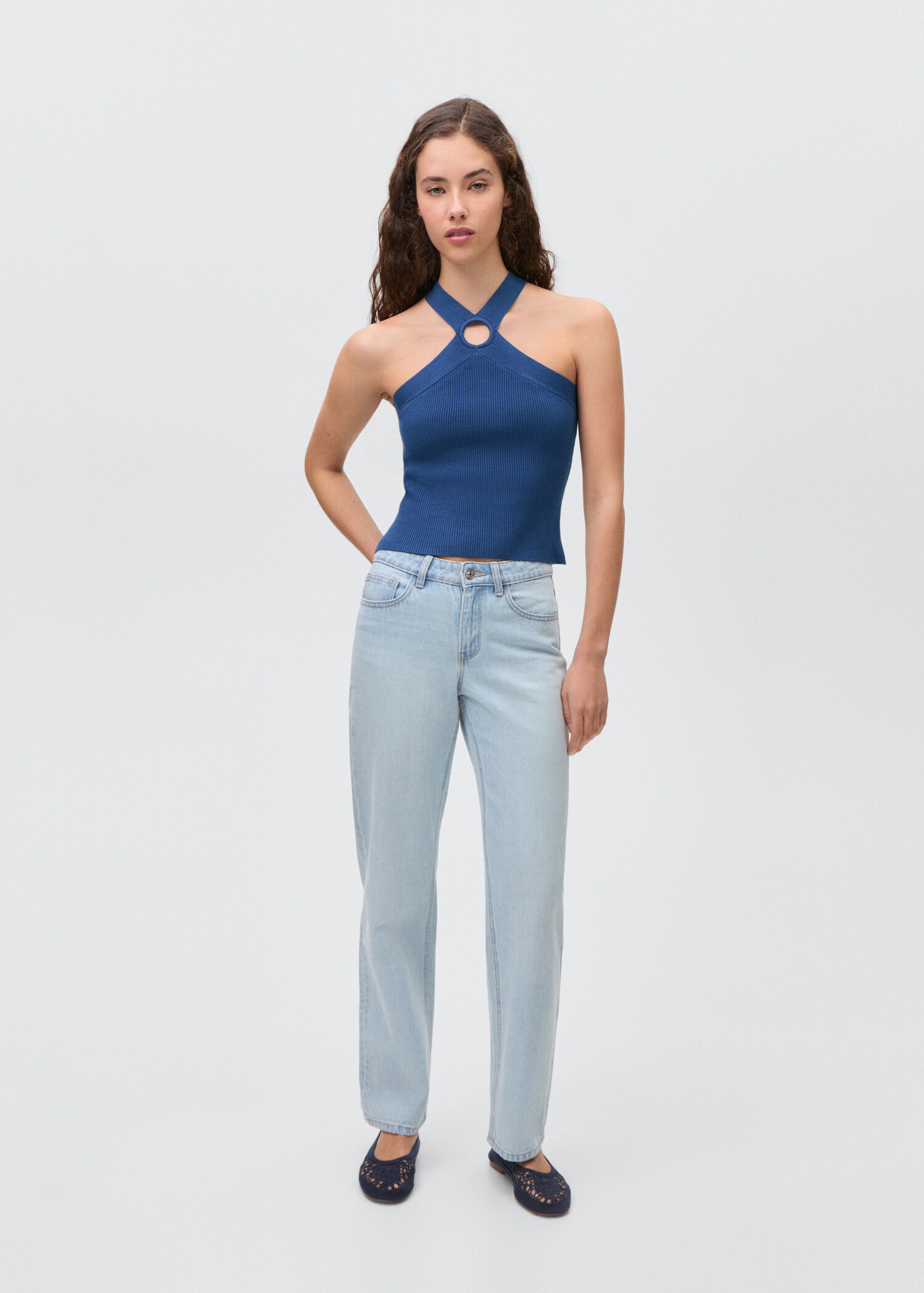 Knitted top with hoop detail - General plane