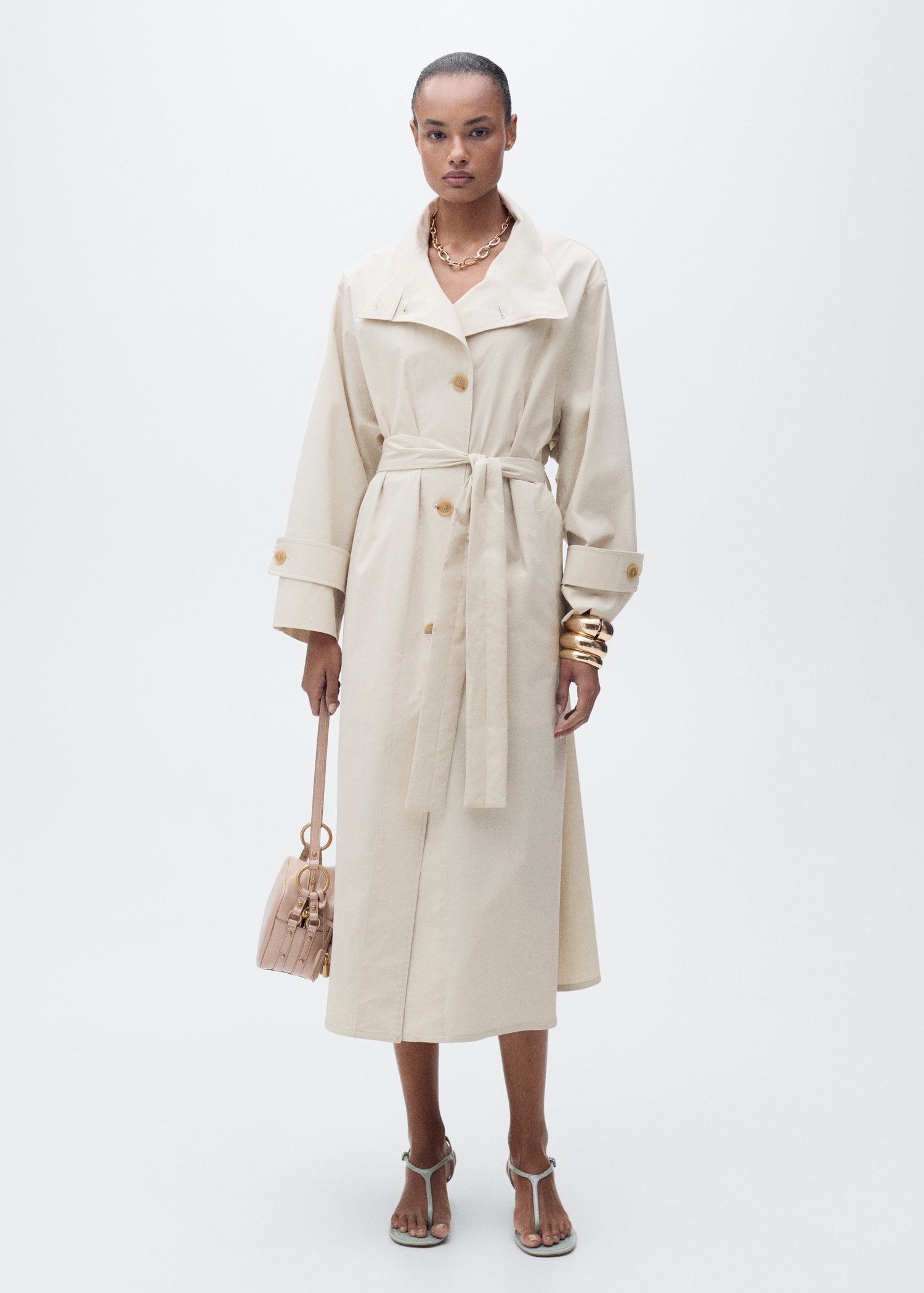 Mango Abrigo Beige Oversize Mango Abrigo Venus Manteco Wool Coat