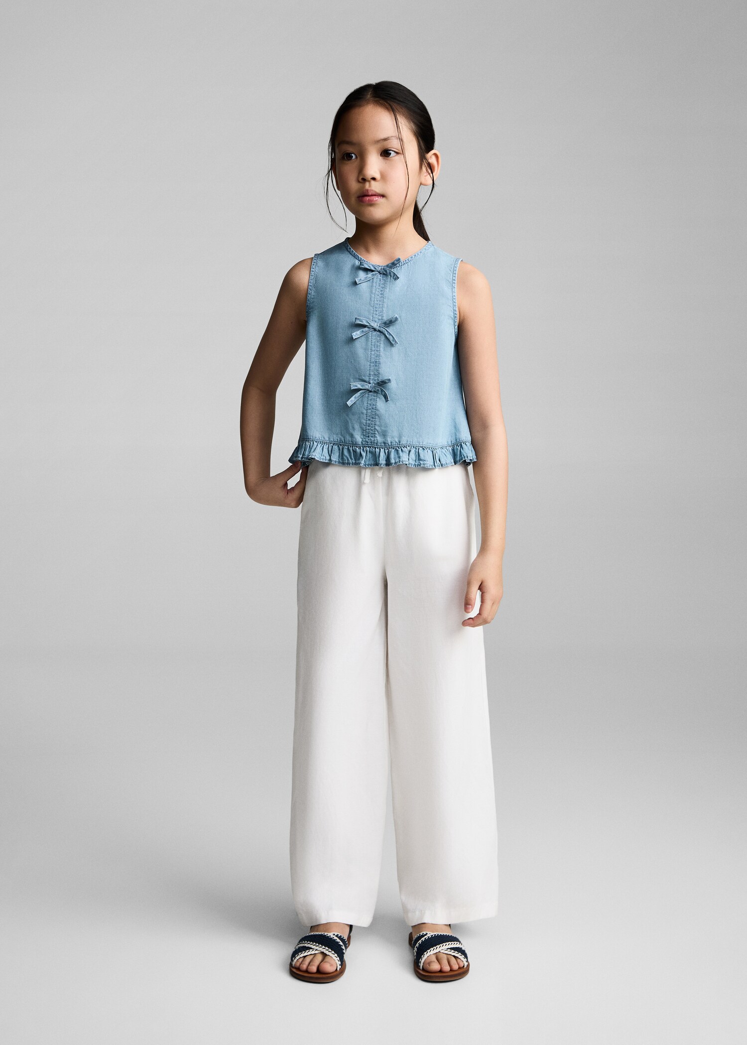 Bows fluid blouse - General plane