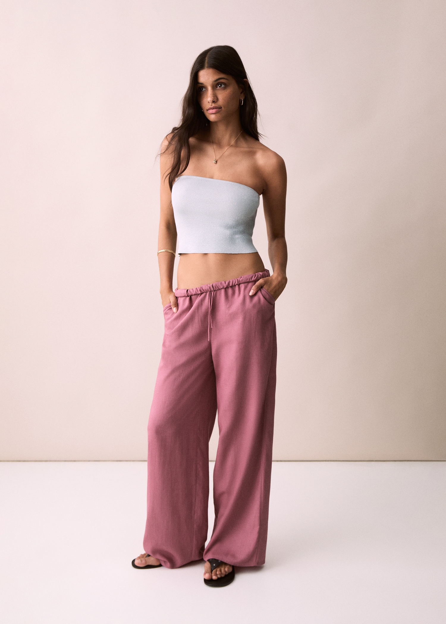 Pantalon Recto Mango Pantalones Lino Falabella Pantalón Lino