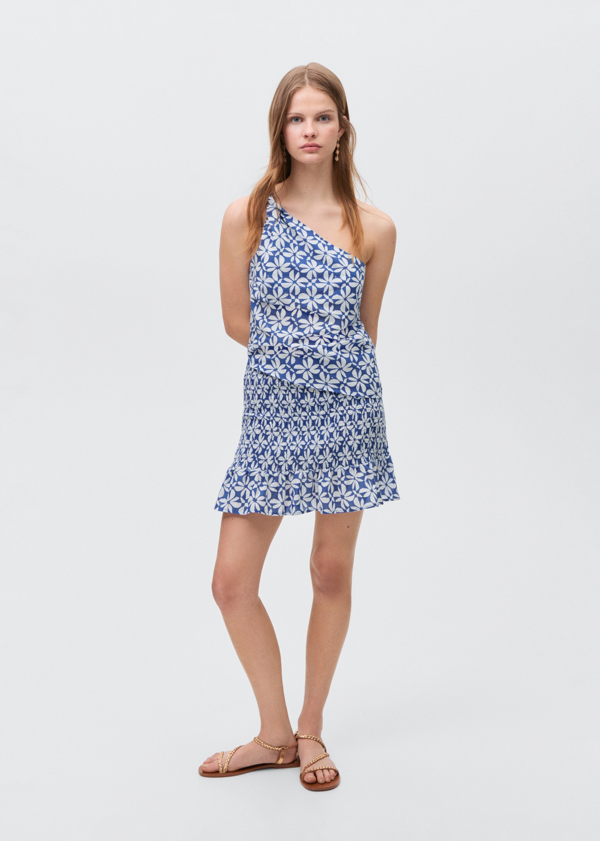 Printed pleated skirt - General plane