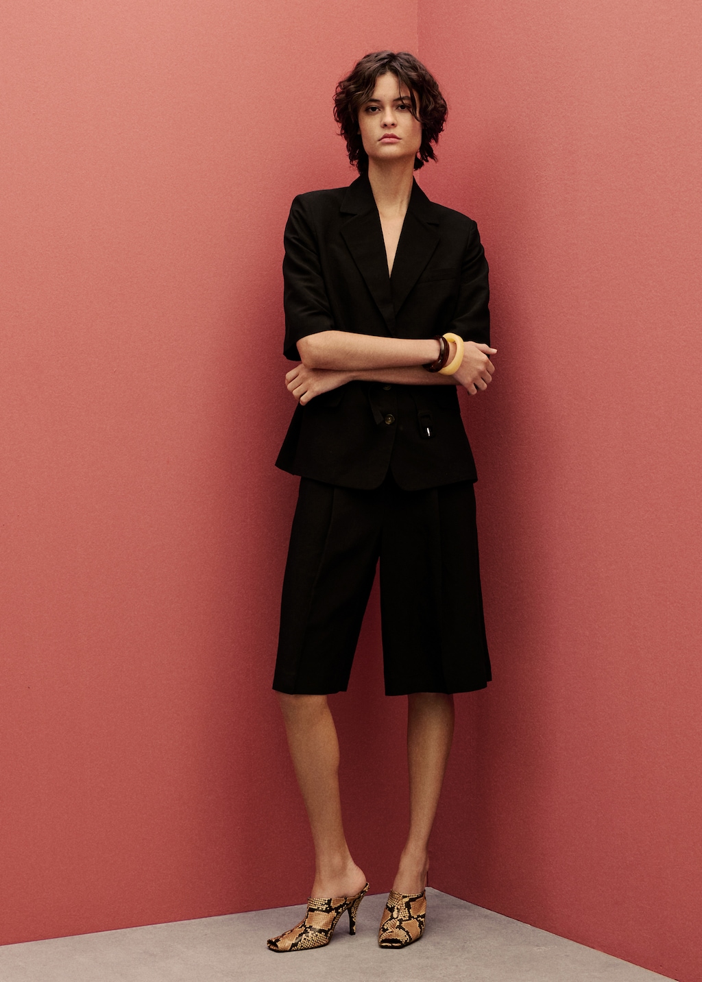 Mango Linen-blend suit bermuda shorts thumbnail
