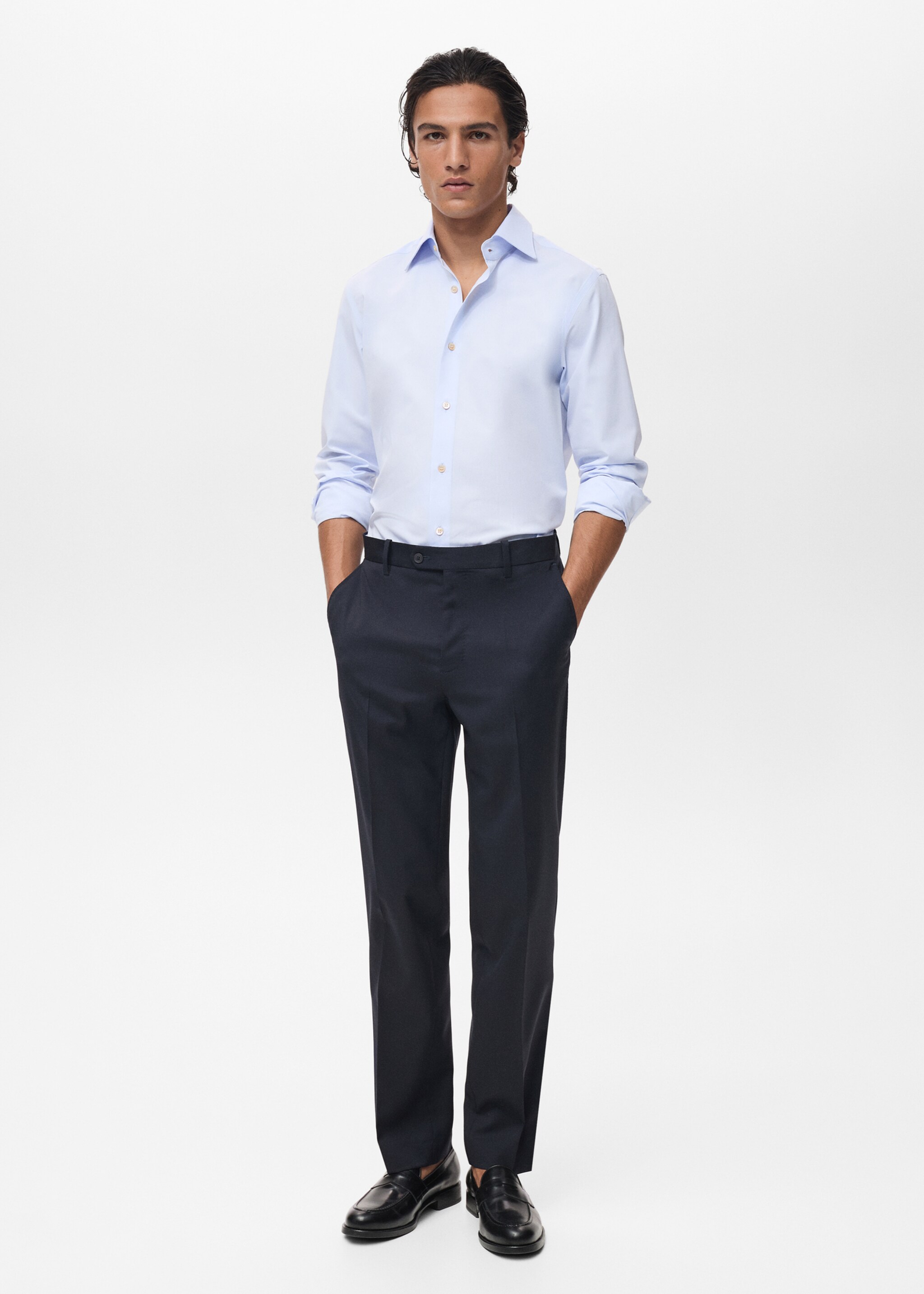 100% cotton slim fit shirt - General plane