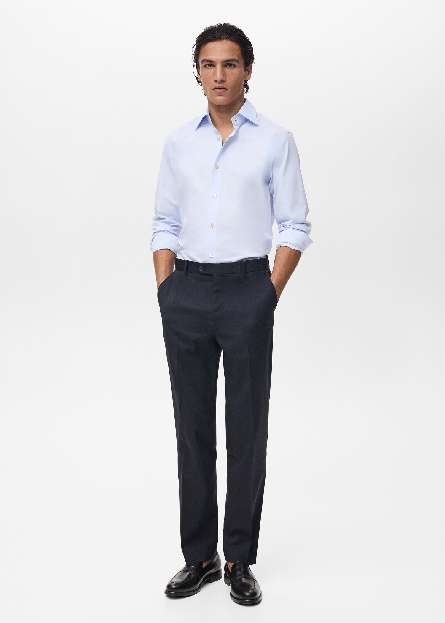 100% cotton slim fit shirt - General plane