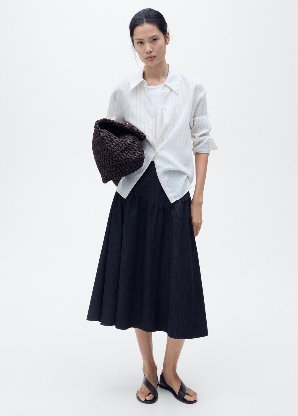 Flared denim skirt - image 2
