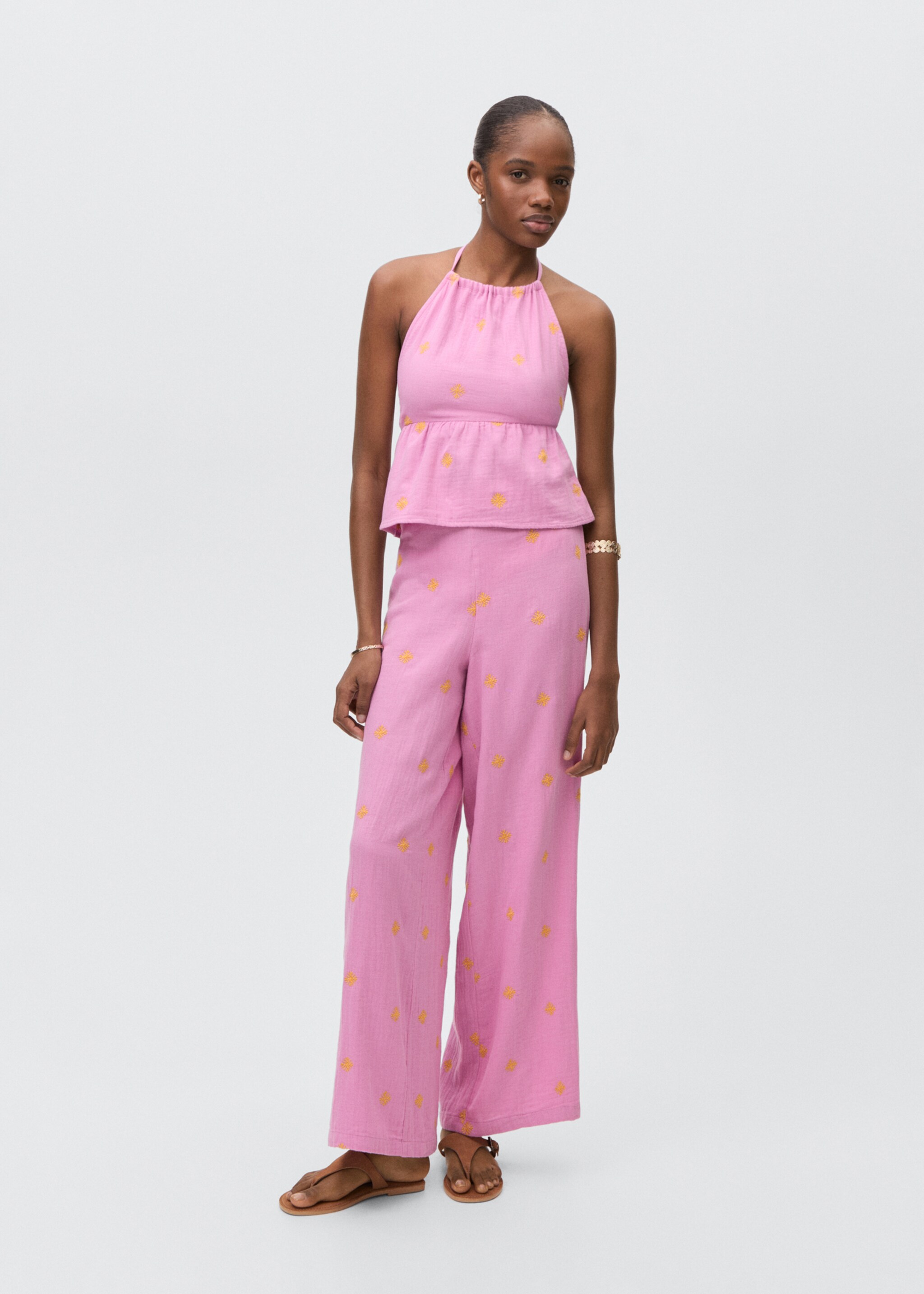 Bestickte Culotte-Hose - Allgemeine Ansicht