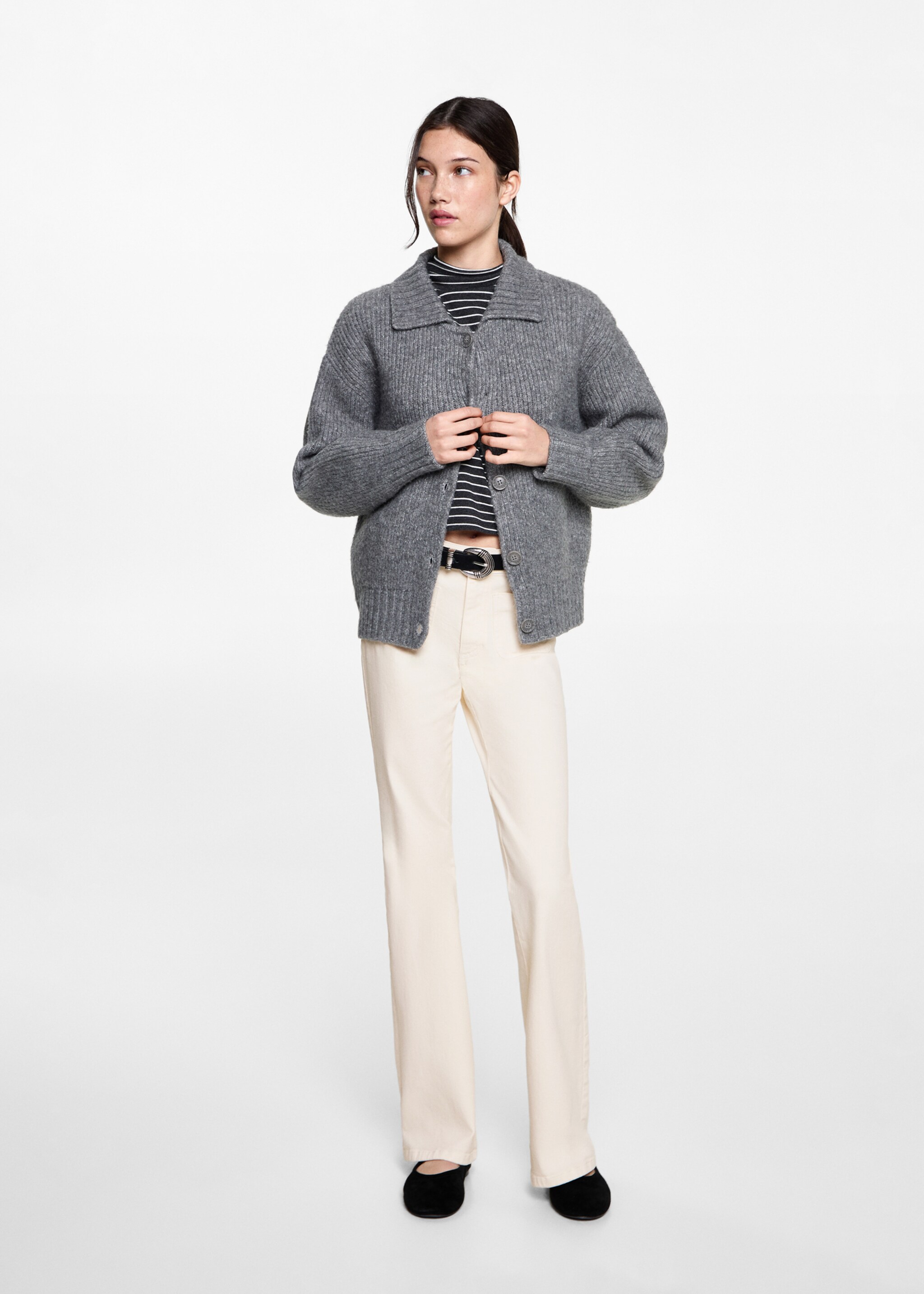 Flared jeans with pocket - General plane