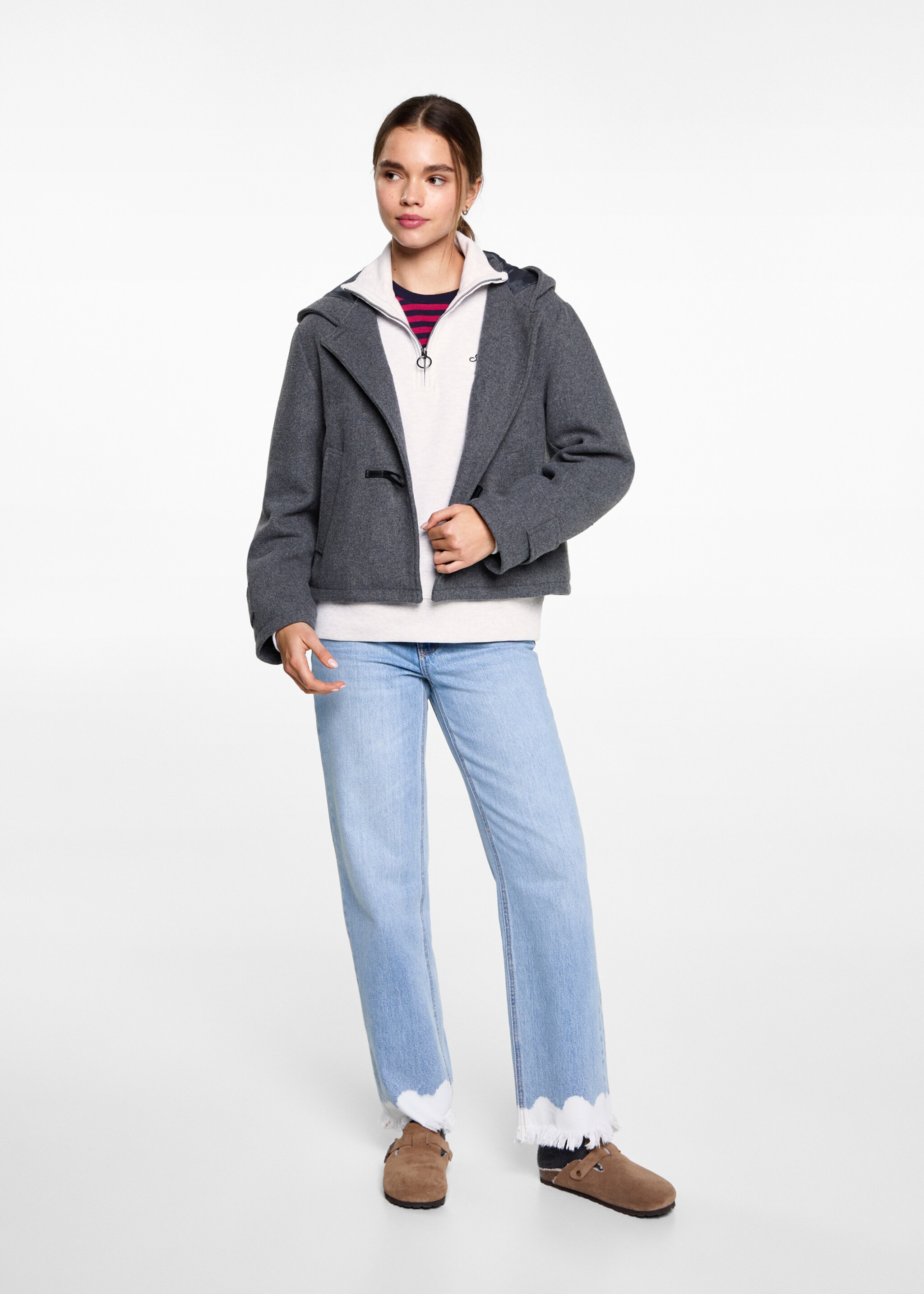 Sudadera cremallera mensaje - Plano general