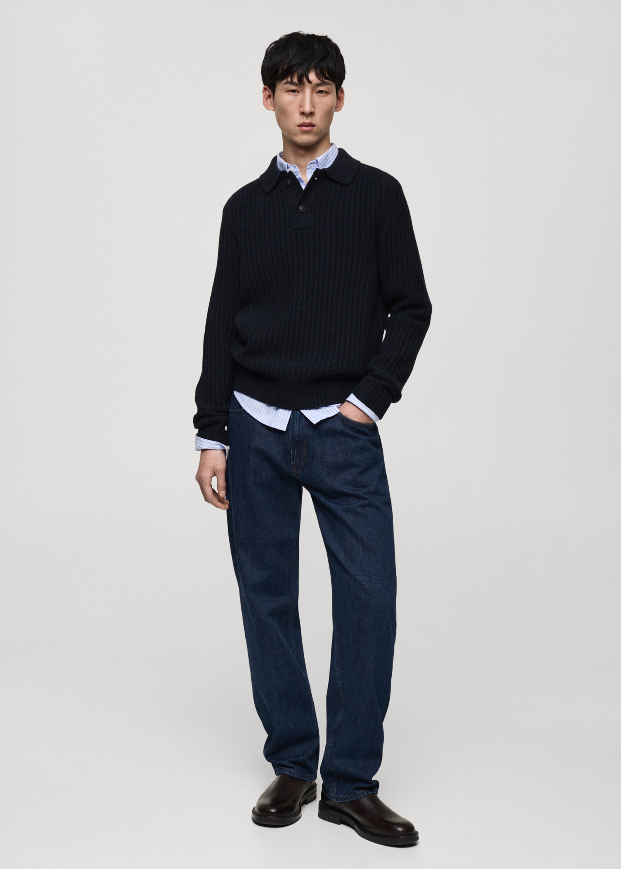 Moby straight-fit dark-wash jeans - General plane