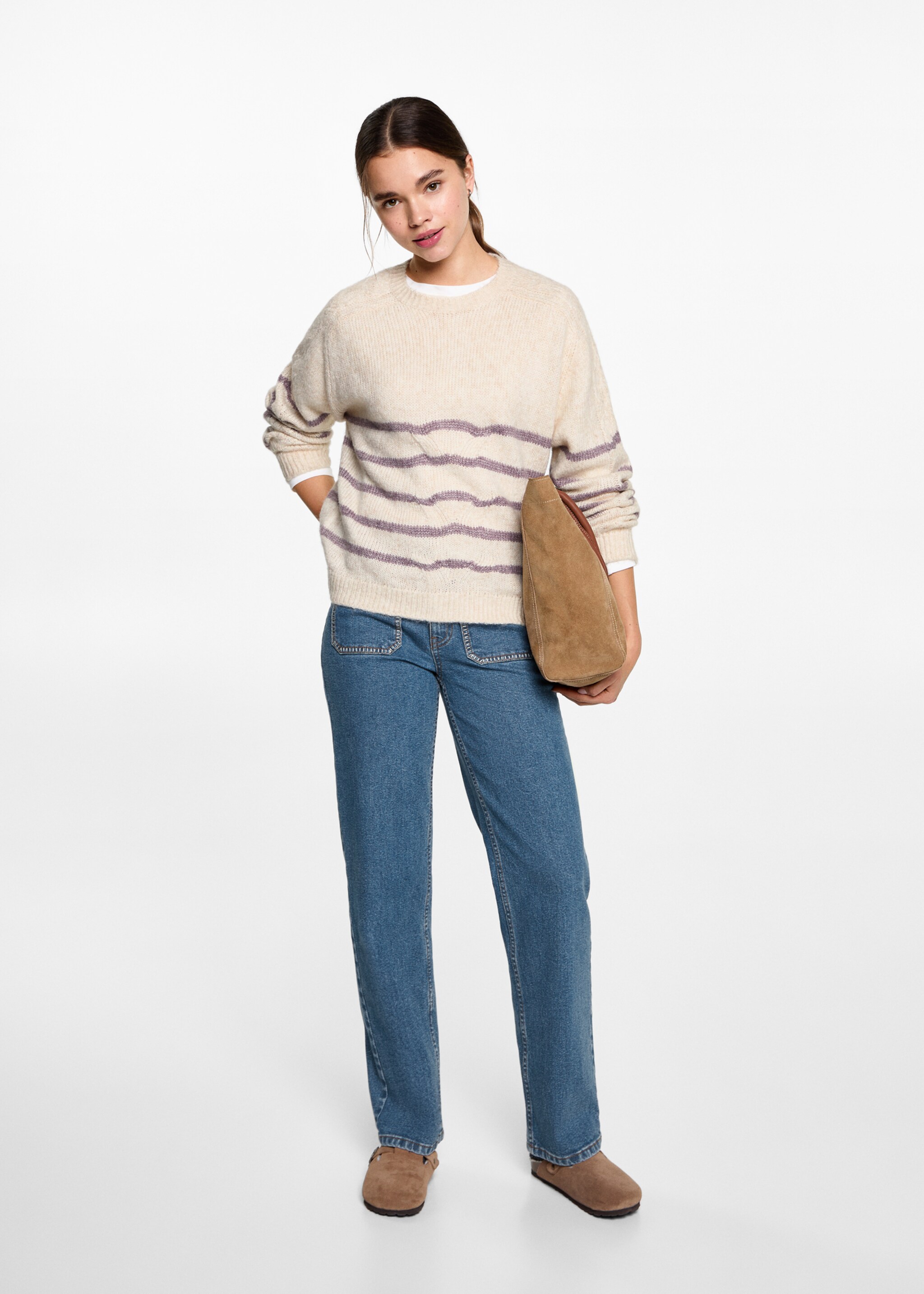 Oversized striped sweater - General plane