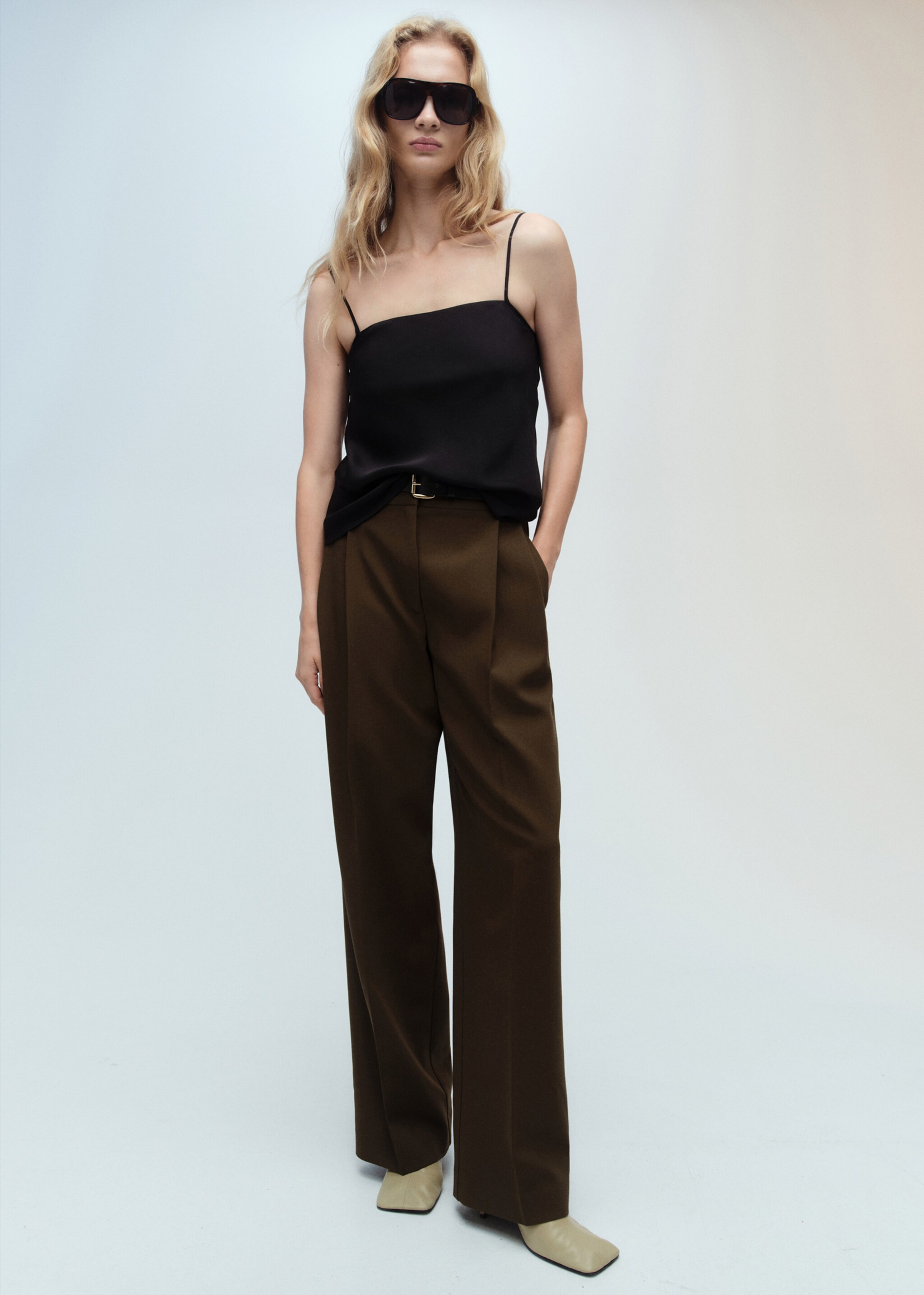 Satin top with thin straps - General plane
