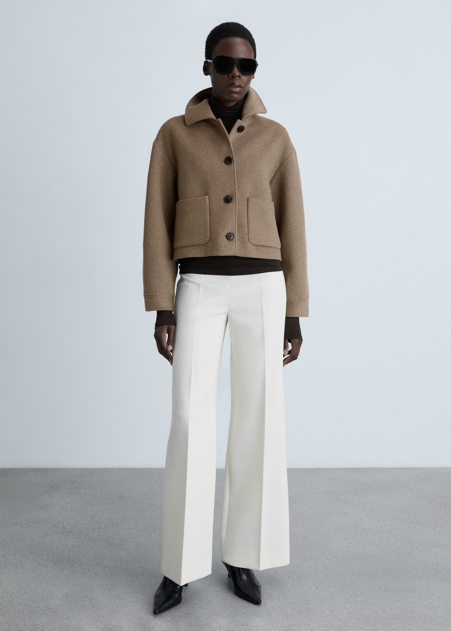 Veste laine à poches - Main Image