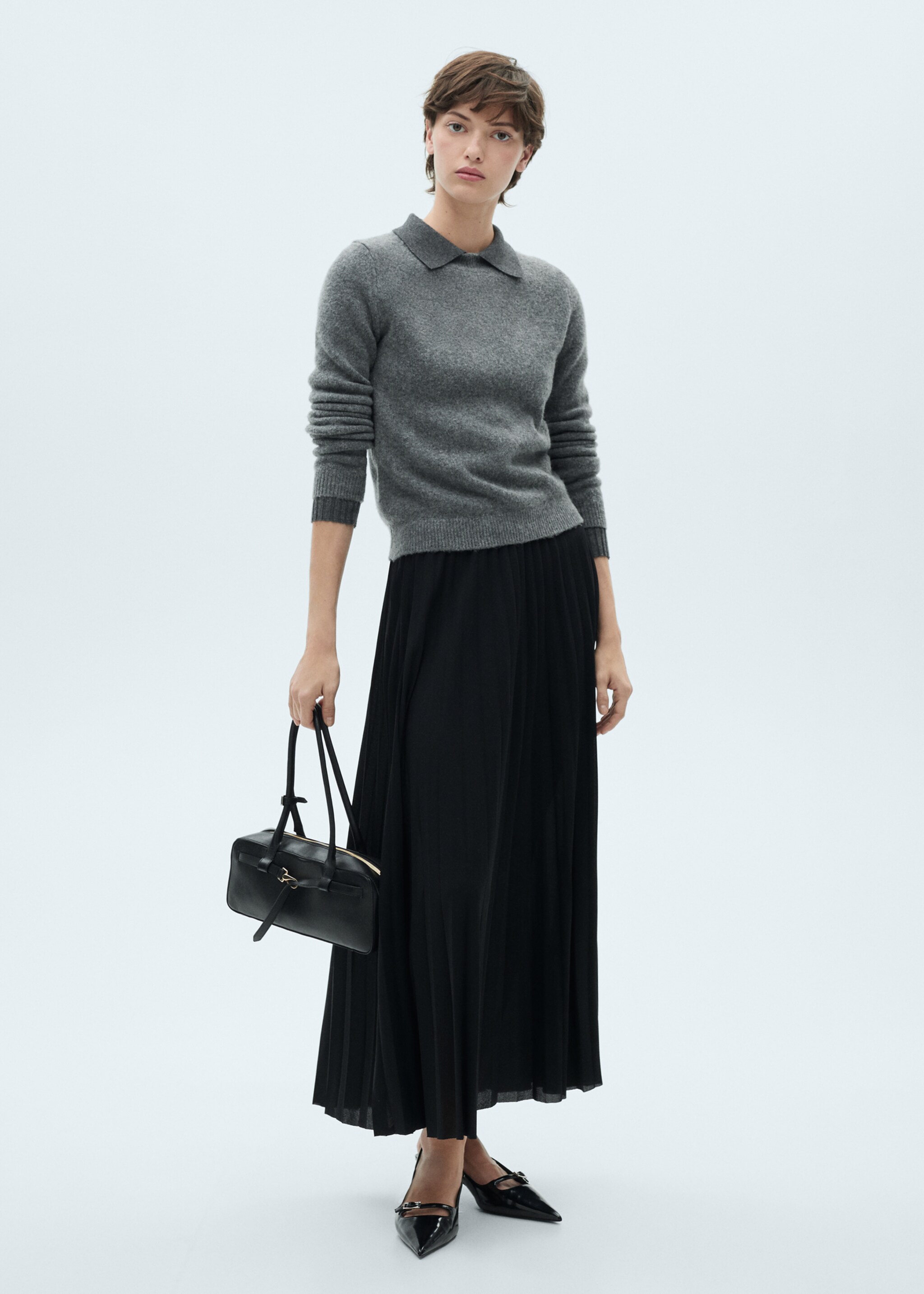Pleated long skirt - General plane